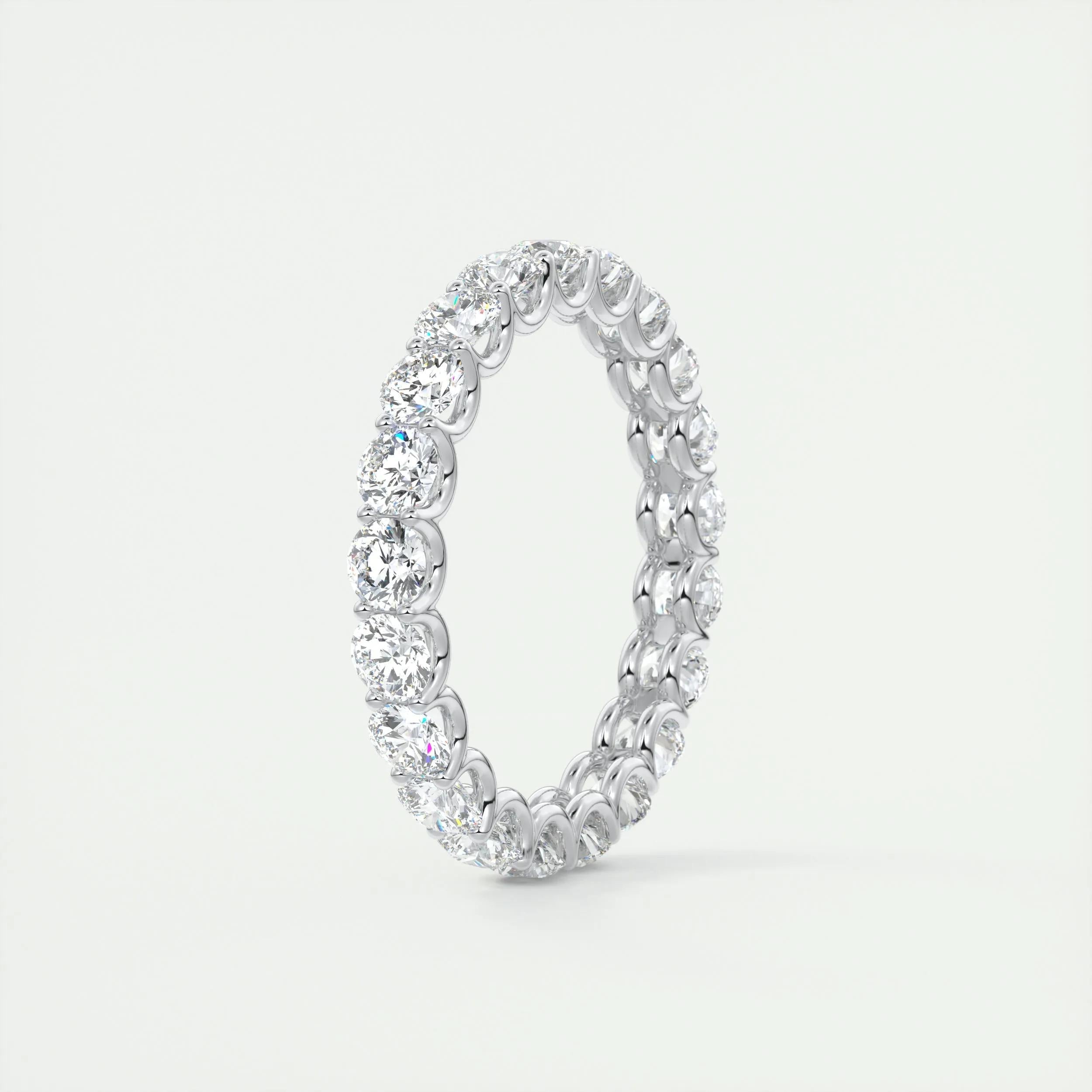 2.1 TCW Round CVD Diamond Full Eternity Wedding Band - Camila Brown