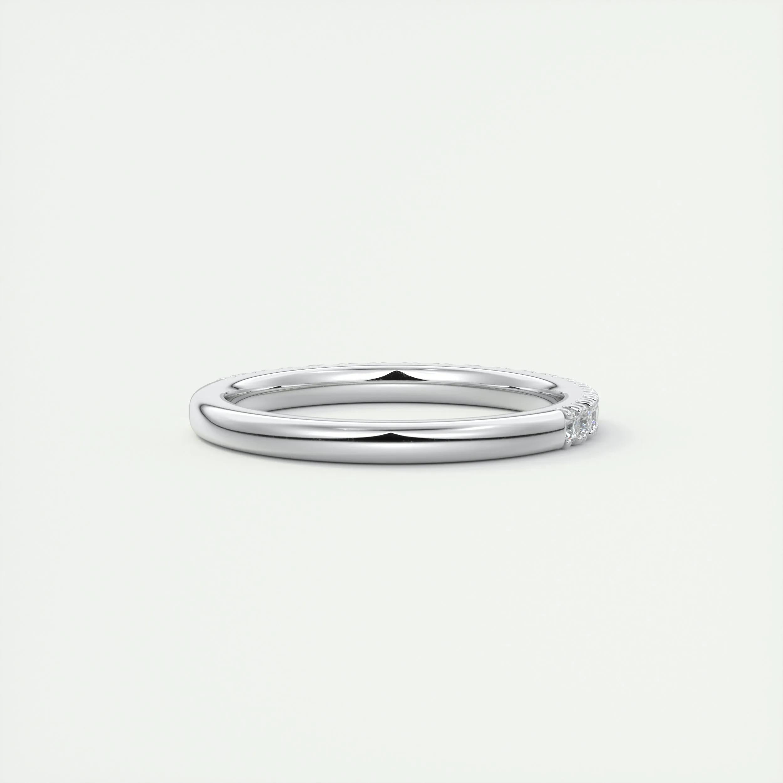 0.38 TCW Round CVD Diamond Half Eternity Wedding Band - Camila Brown