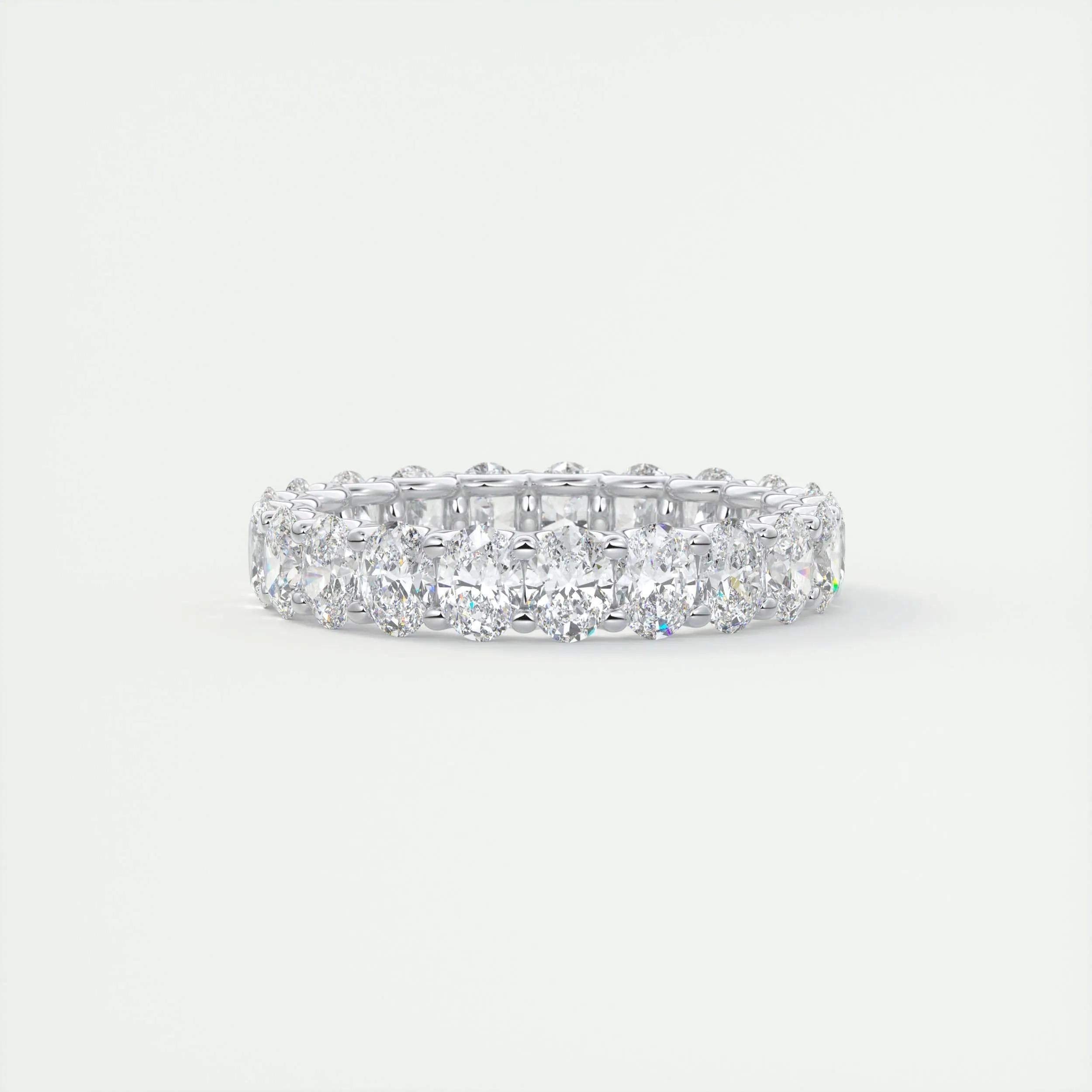 3.15 TCW Oval CVD Diamond Full Eternity Wedding Band - Camila Brown