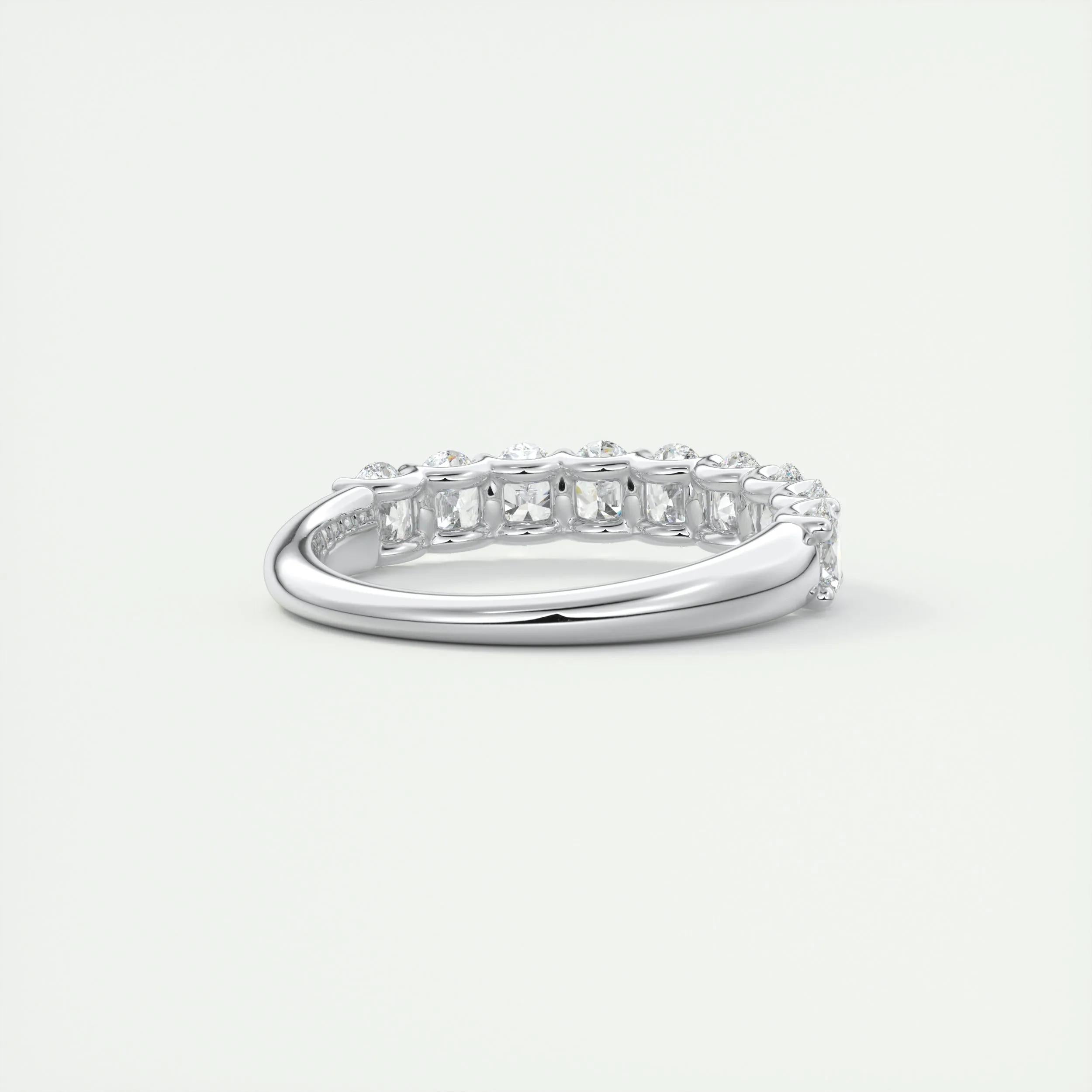 1.35 TCW Oval CVD Diamond Half Eternity Wedding Band - Camila Brown