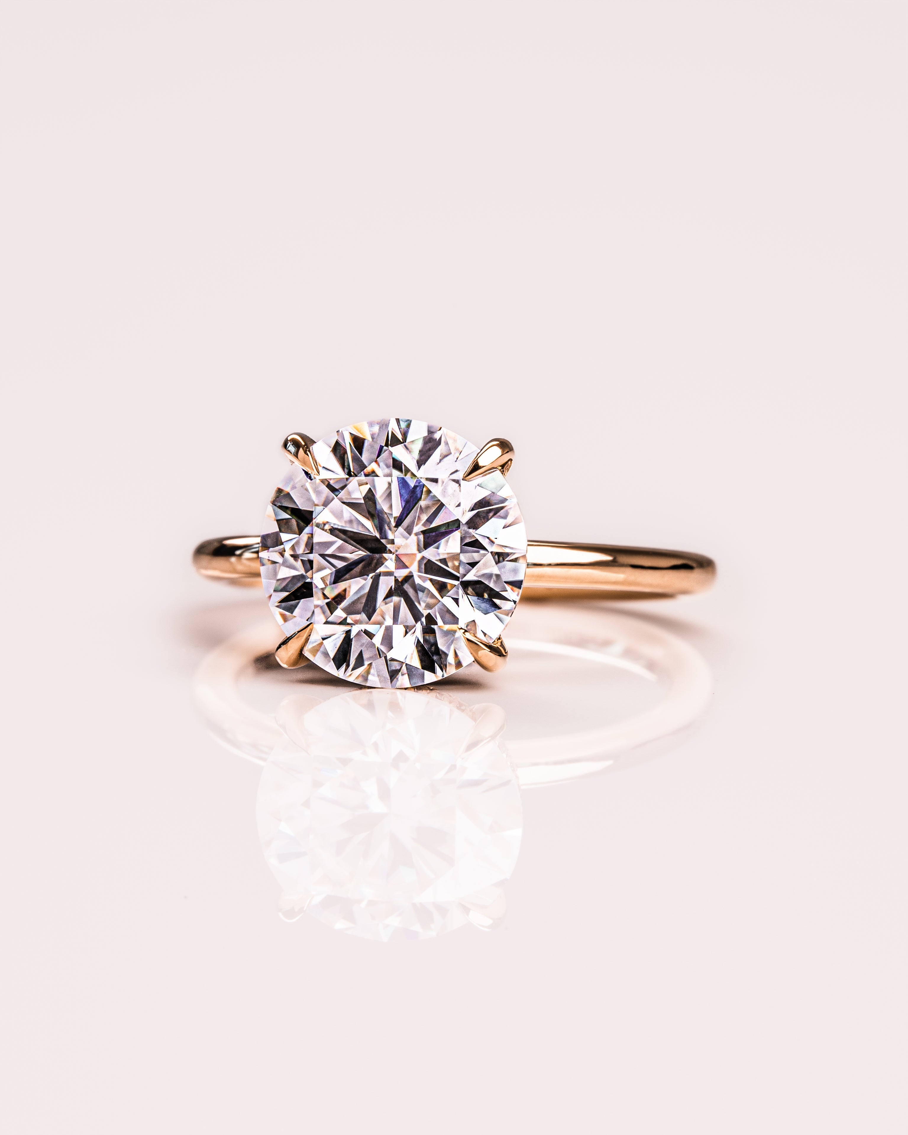 1.08 - 3.08 CT Round F/VS1 CVD Diamond Hidden Halo Engagement Ring - Camila Brown