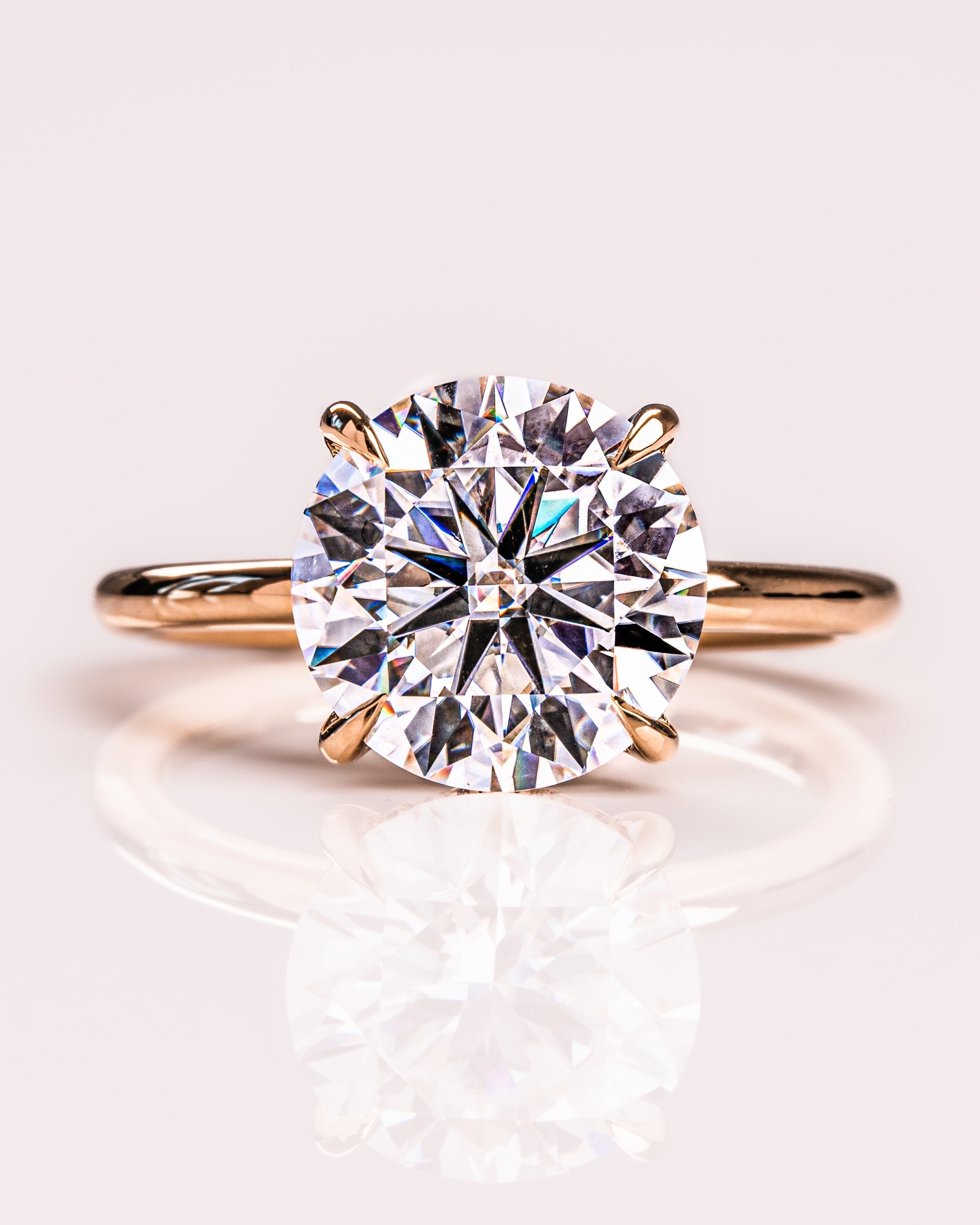 1.08 - 3.08 CT Round F/VS1 CVD Diamond Hidden Halo Engagement Ring - Camila Brown