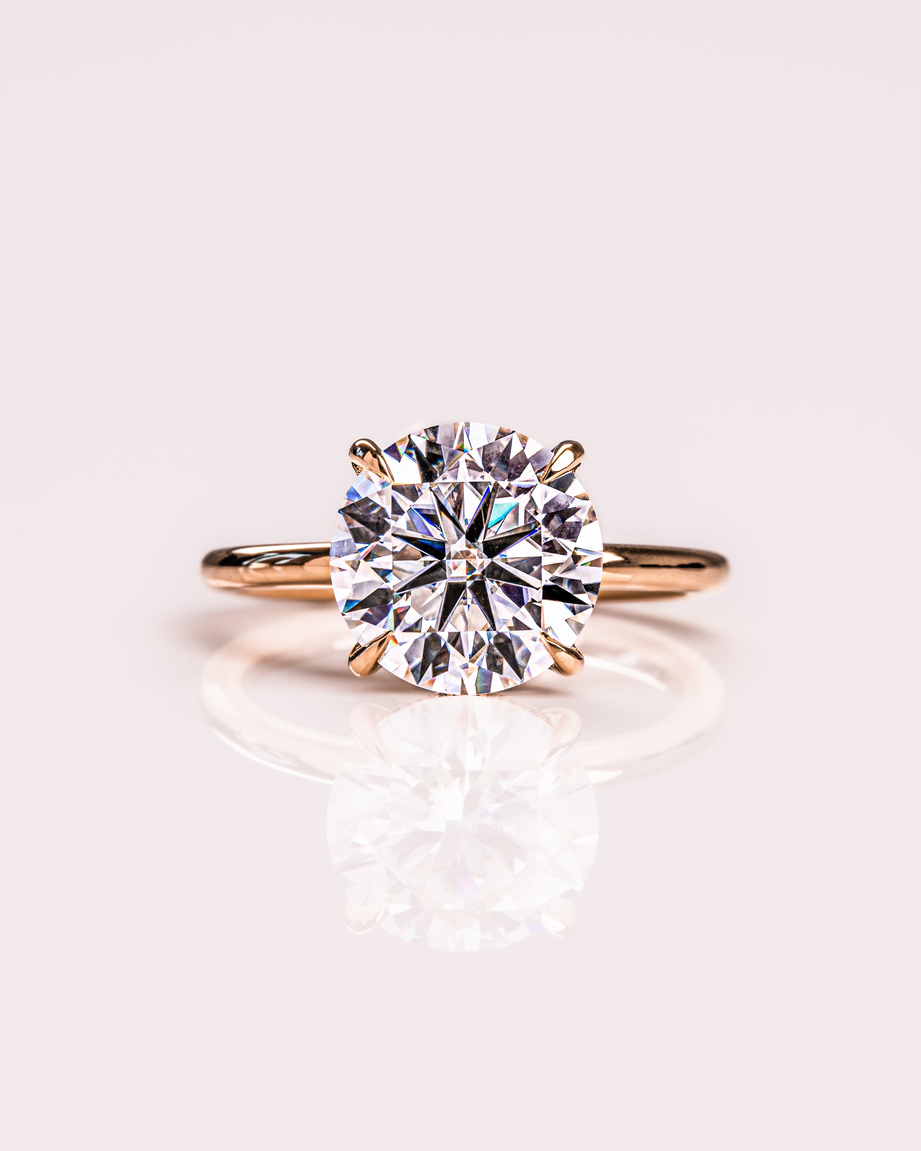 1.08 - 3.08 CT Round F/VS1 CVD Diamond Hidden Halo Engagement Ring - Camila Brown