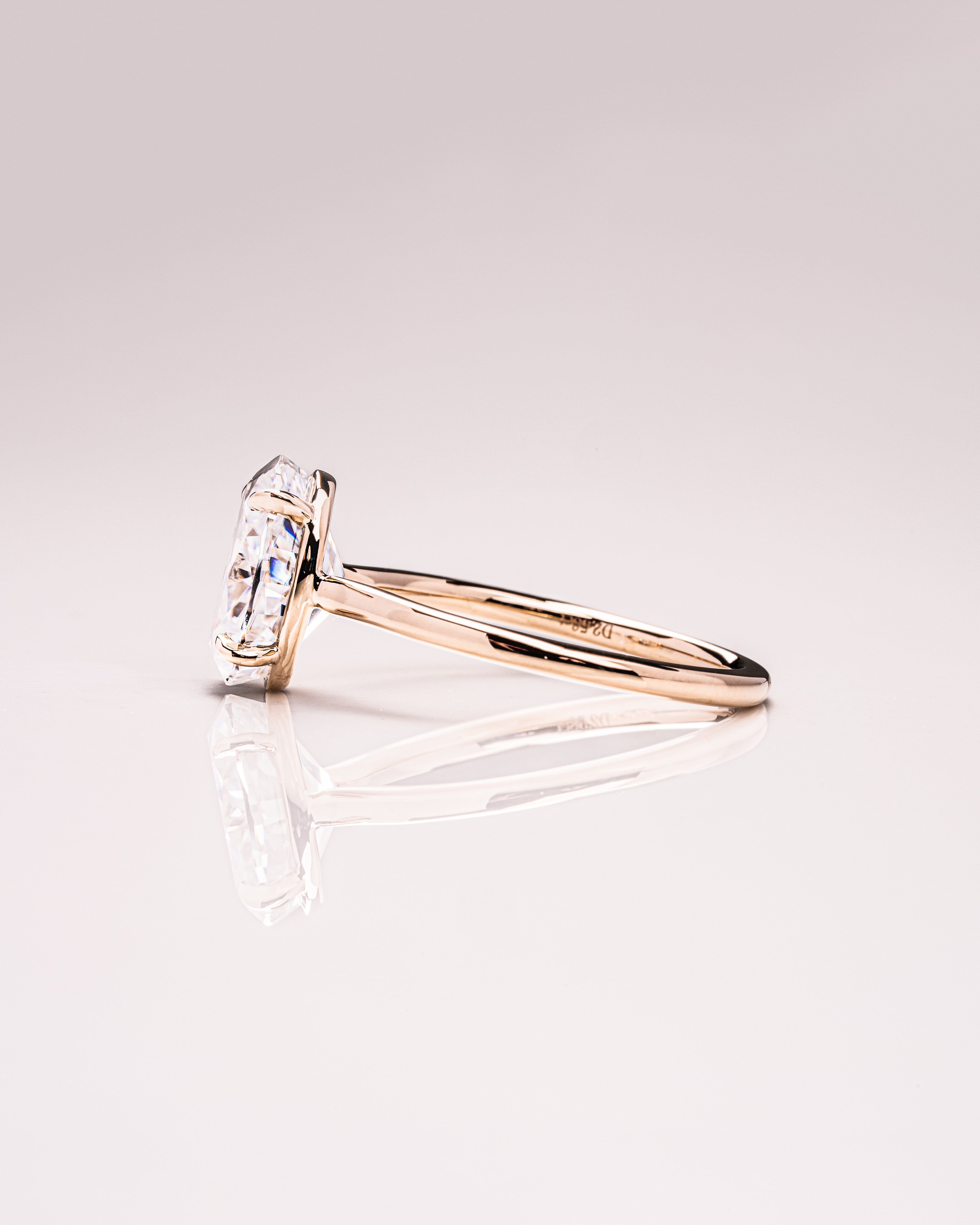 1.72 - 3.72 CT Oval F/VS1 CVD Diamond Solitaire Engagement Ring - Camila Brown