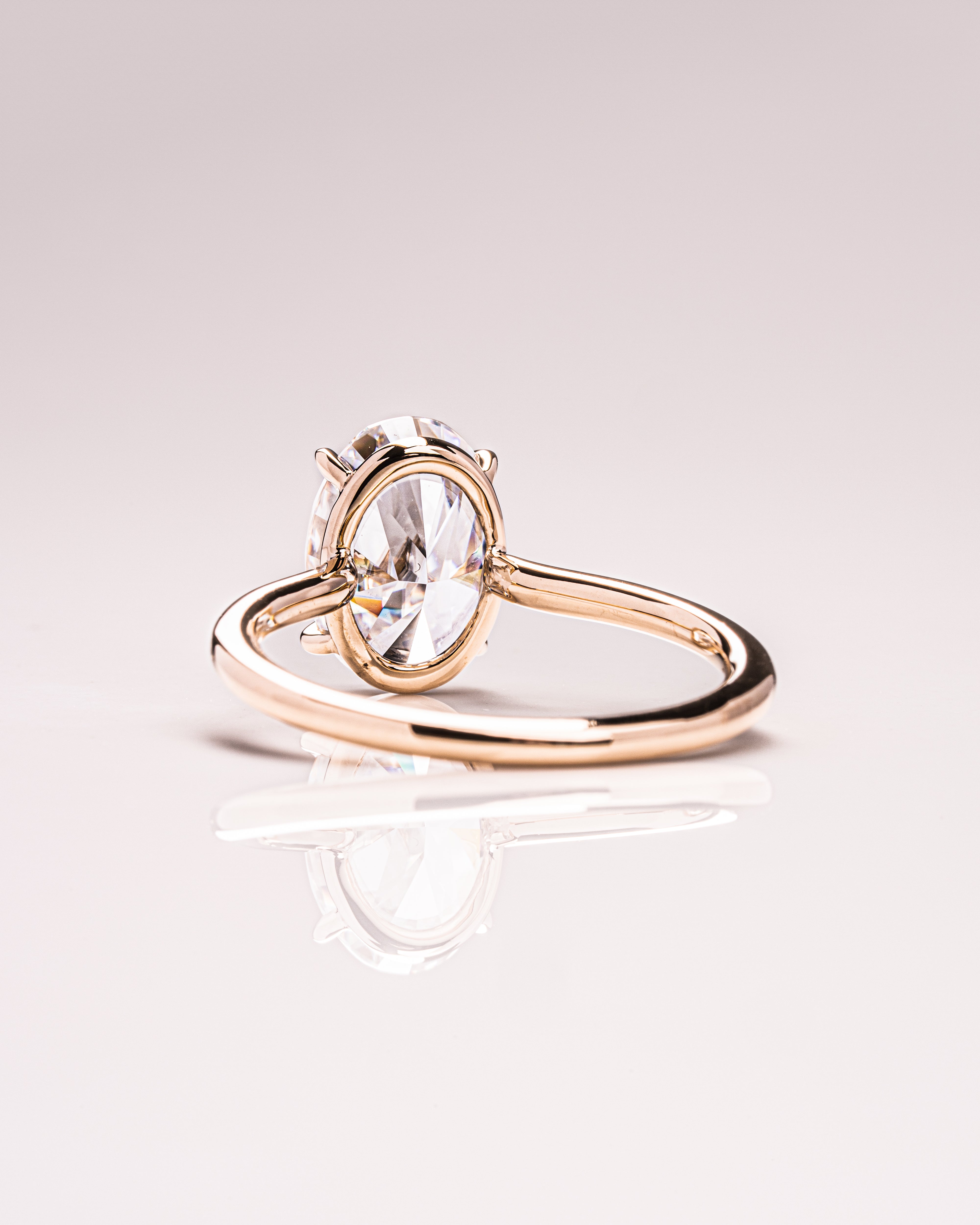 1.72 - 3.72 CT Oval F/VS1 CVD Diamond Solitaire Engagement Ring - Camila Brown