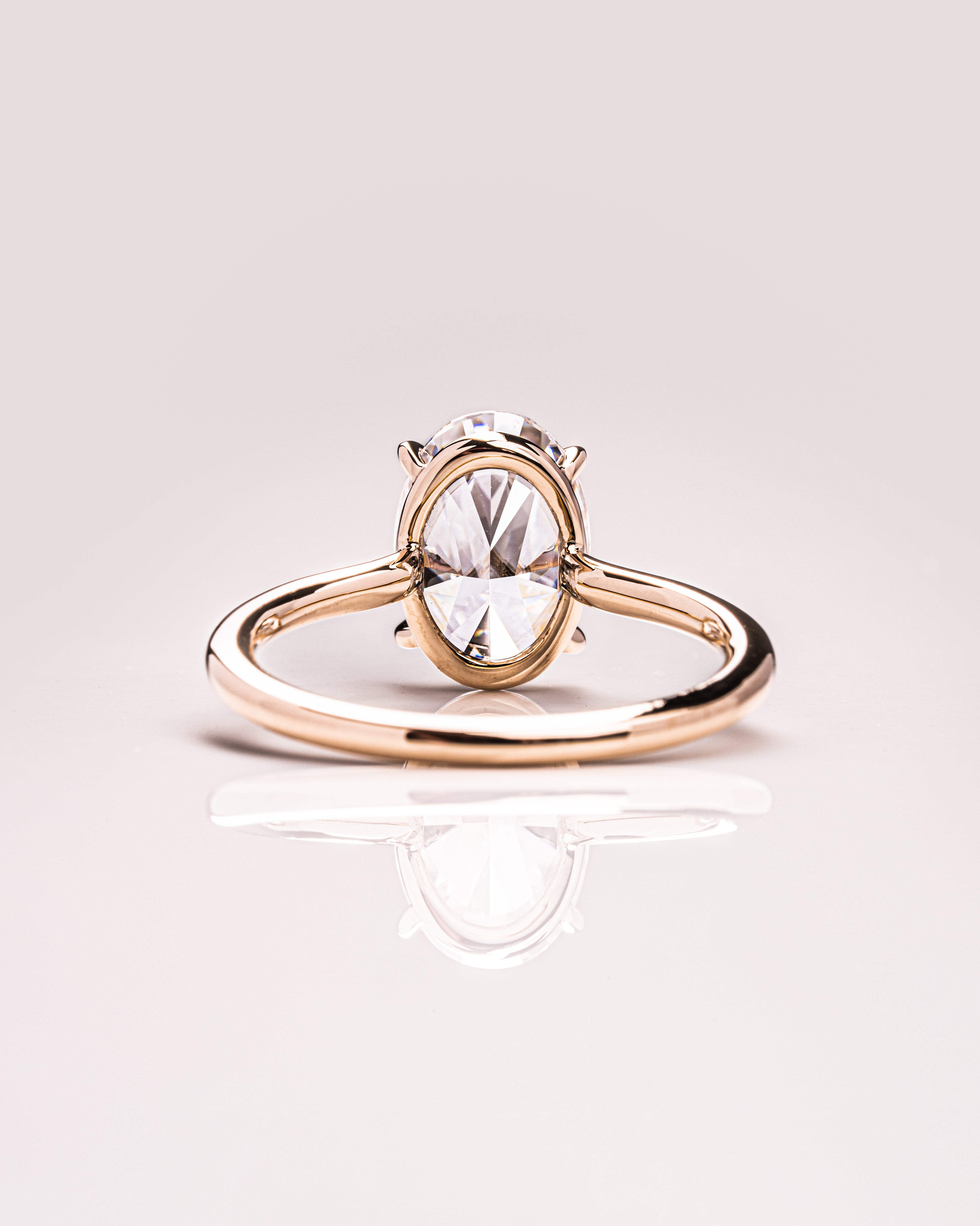 1.72 - 3.72 CT Oval F/VS1 CVD Diamond Solitaire Engagement Ring - Camila Brown