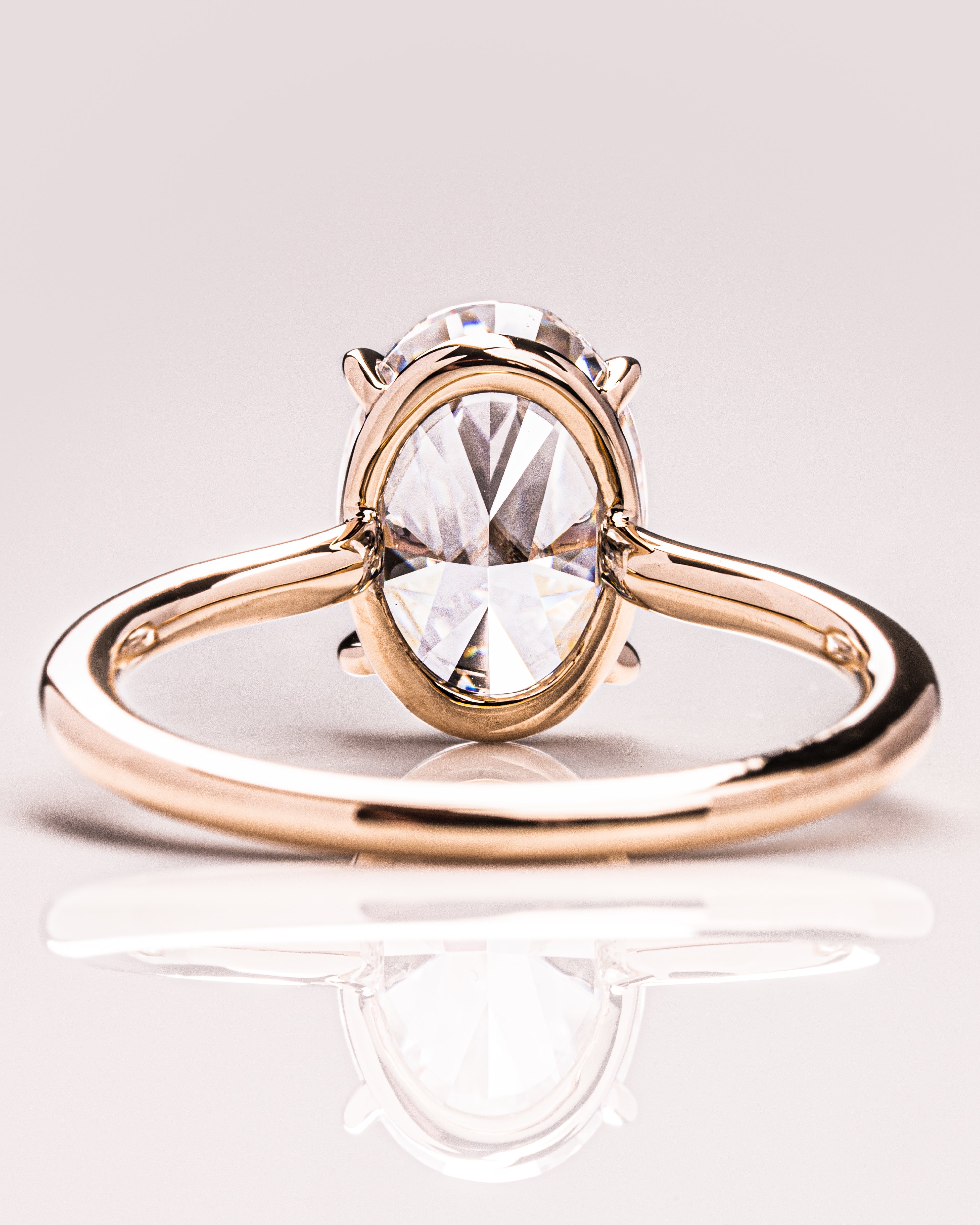 1.72 - 3.72 CT Oval F/VS1 CVD Diamond Solitaire Engagement Ring - Camila Brown