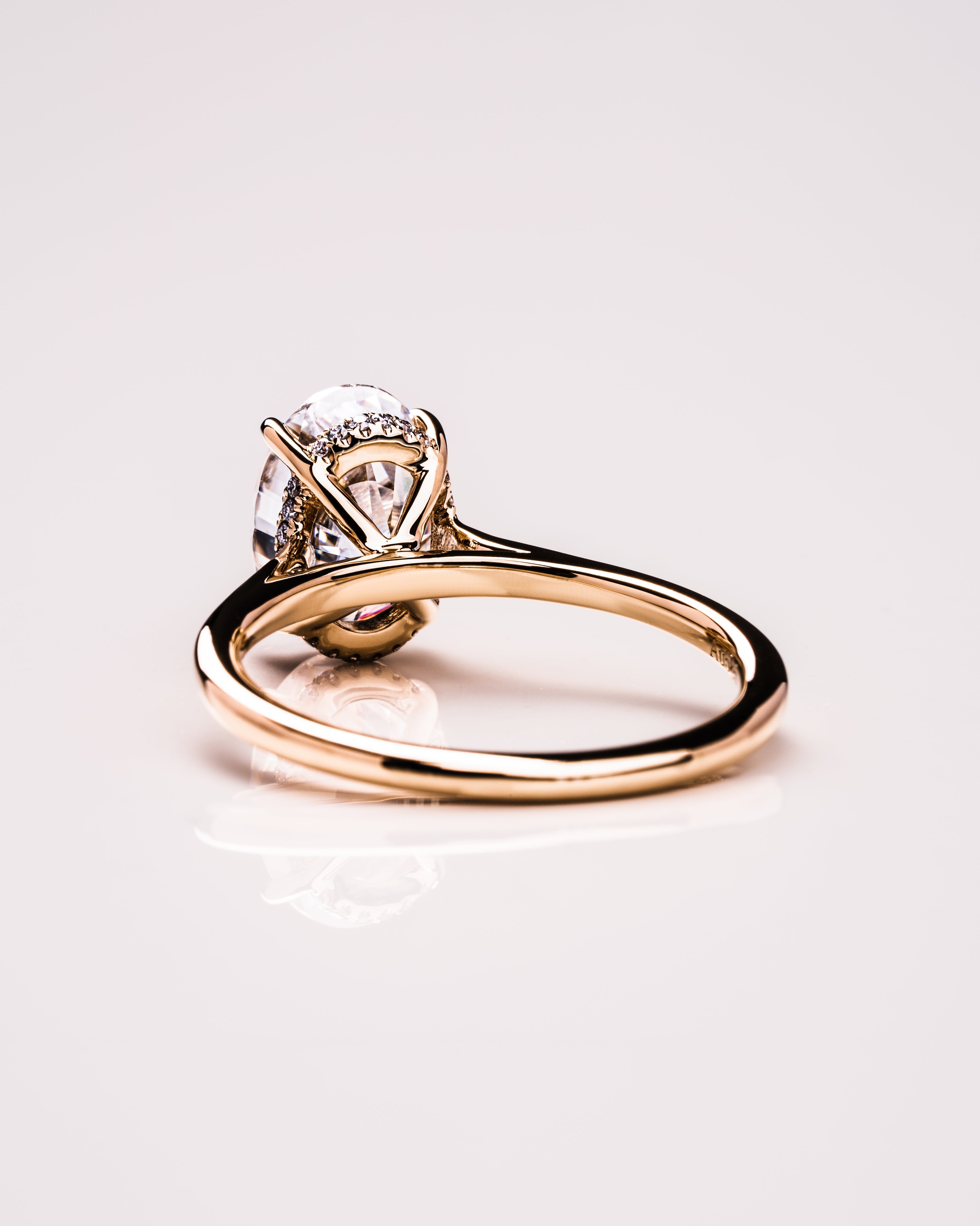 1.72-3.72 CT Oval F/VS1 CVD Diamond Hidden Halo Engagement Ring - Camila Brown