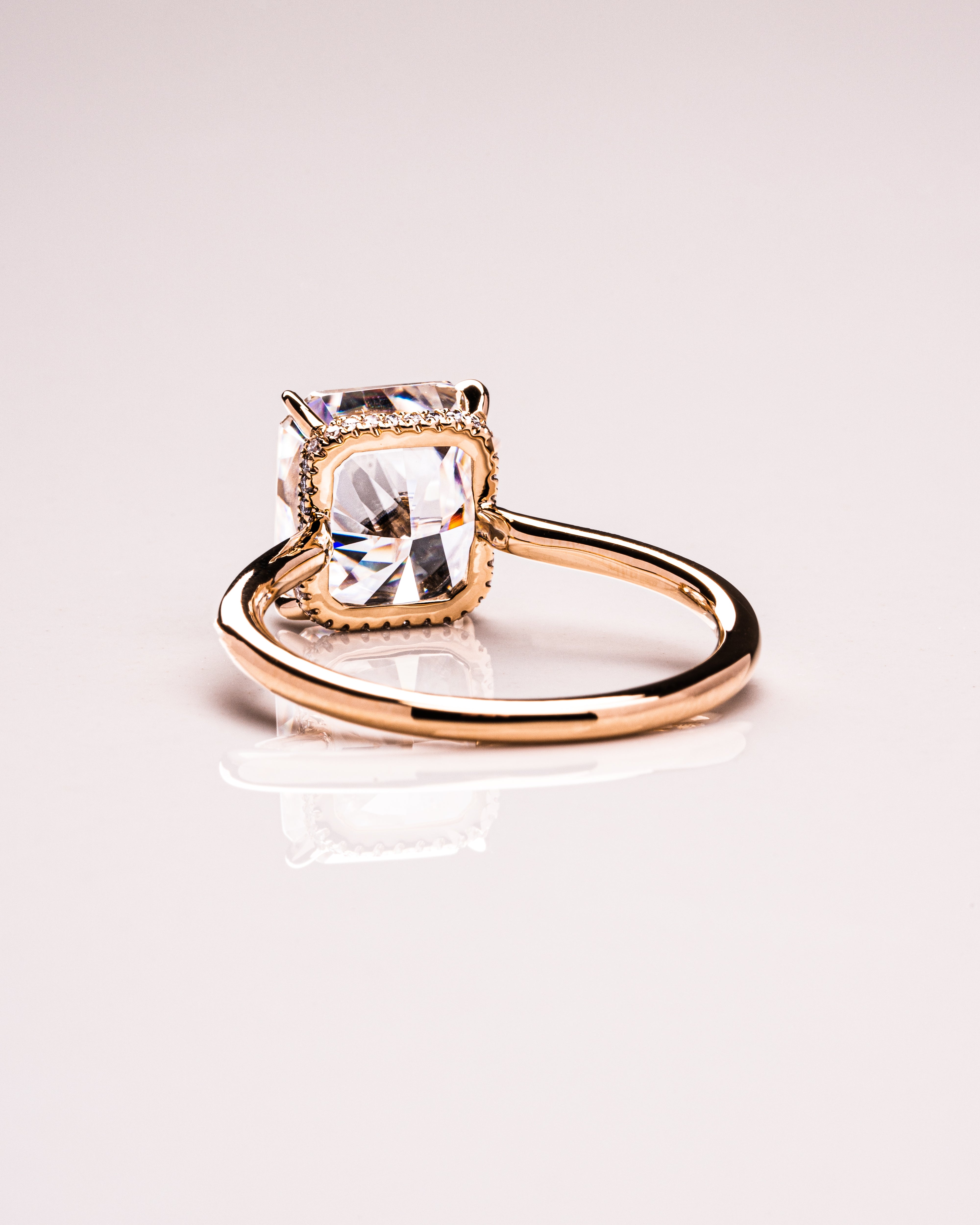 1.51 - 3.51 CT Radiant E/VS1 CVD Diamond Hidden Halo Engagement Ring - Camila Brown