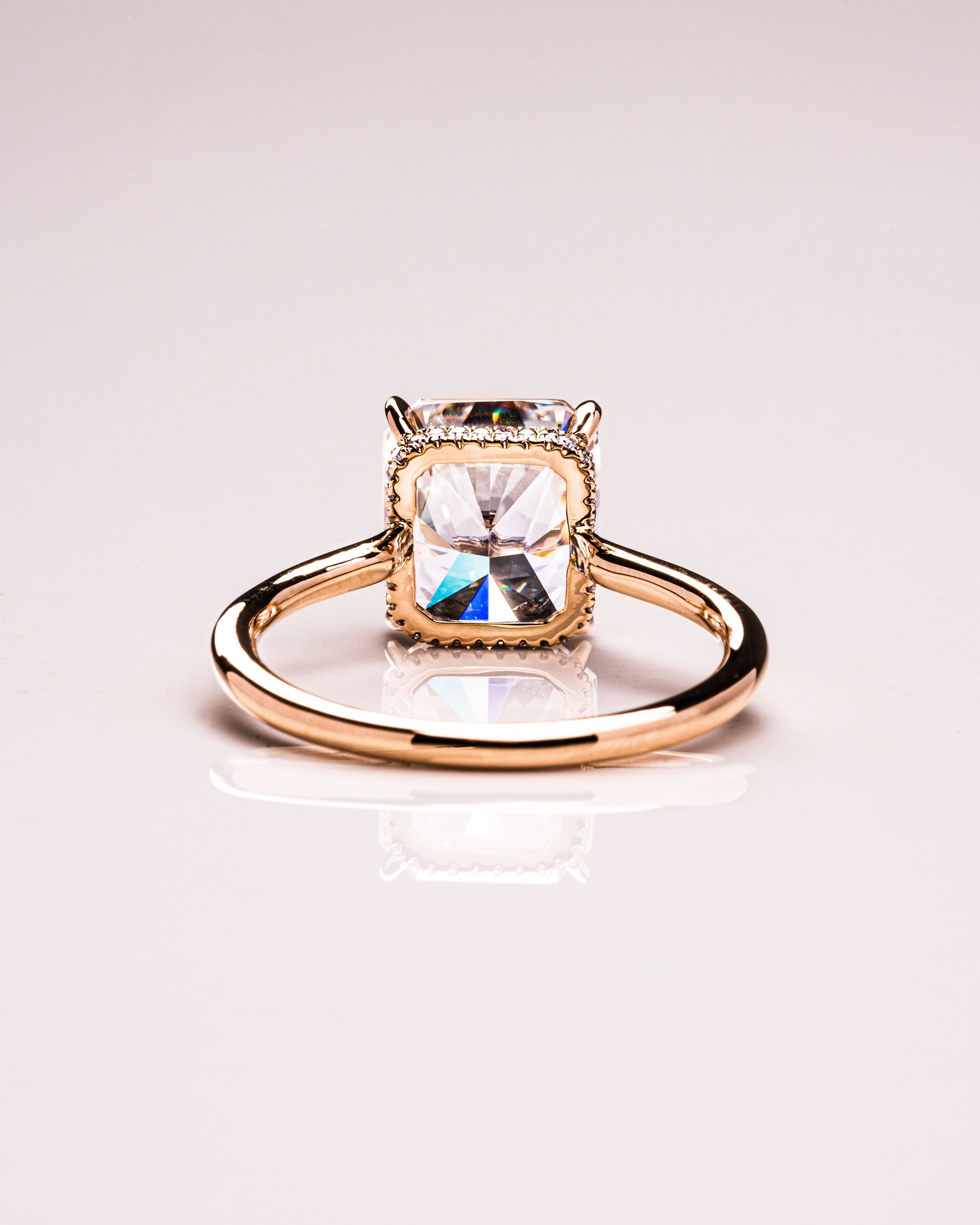 1.51 - 3.51 CT Radiant E/VS1 CVD Diamond Hidden Halo Engagement Ring - Camila Brown