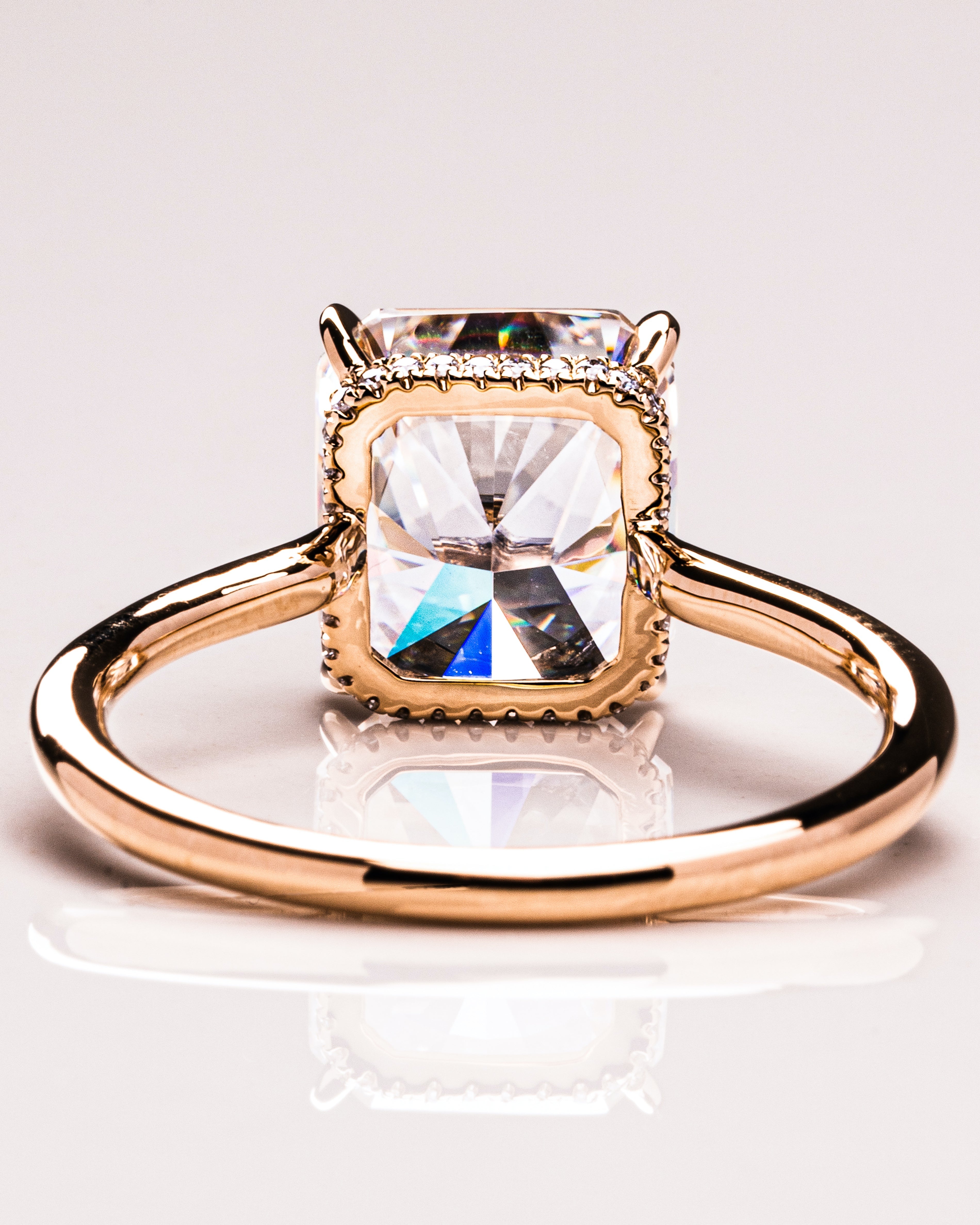 1.51 - 3.51 CT Radiant E/VS1 CVD Diamond Hidden Halo Engagement Ring - Camila Brown