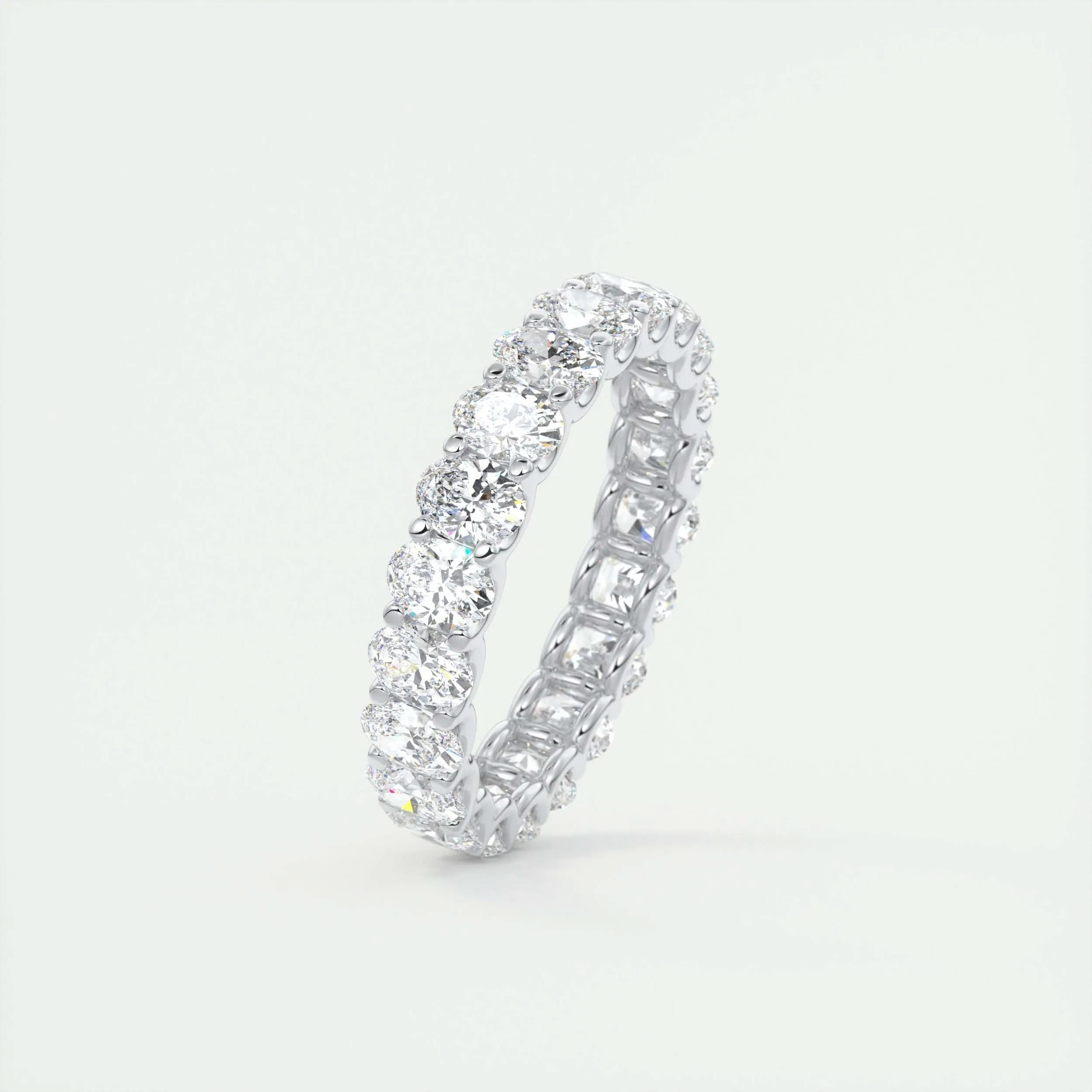 3.15 TCW Oval CVD Diamond Full Eternity Wedding Band - Camila Brown