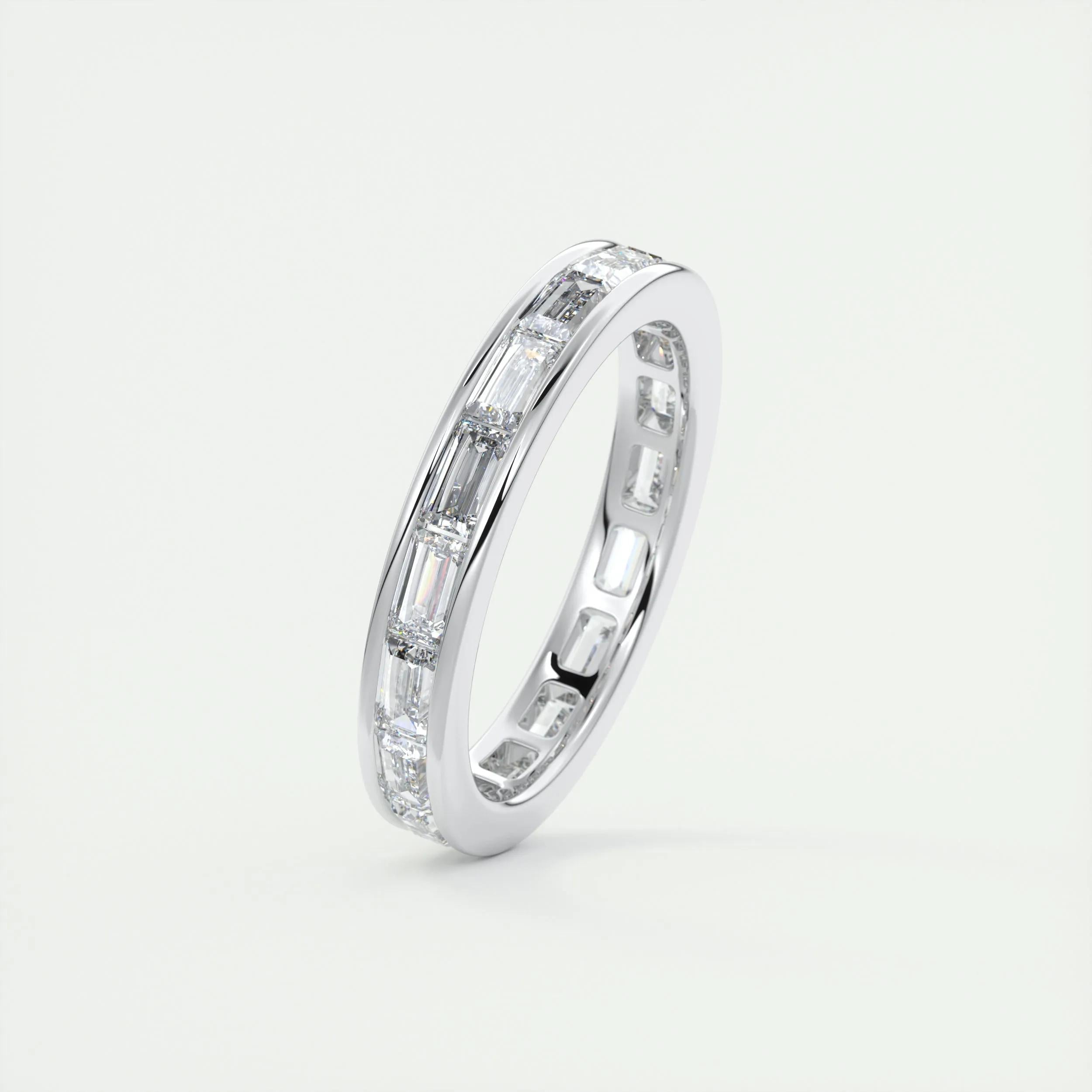 1.87 TCW Baguette CVD Diamond Chhanle Setting Wedding Band - Camila Brown