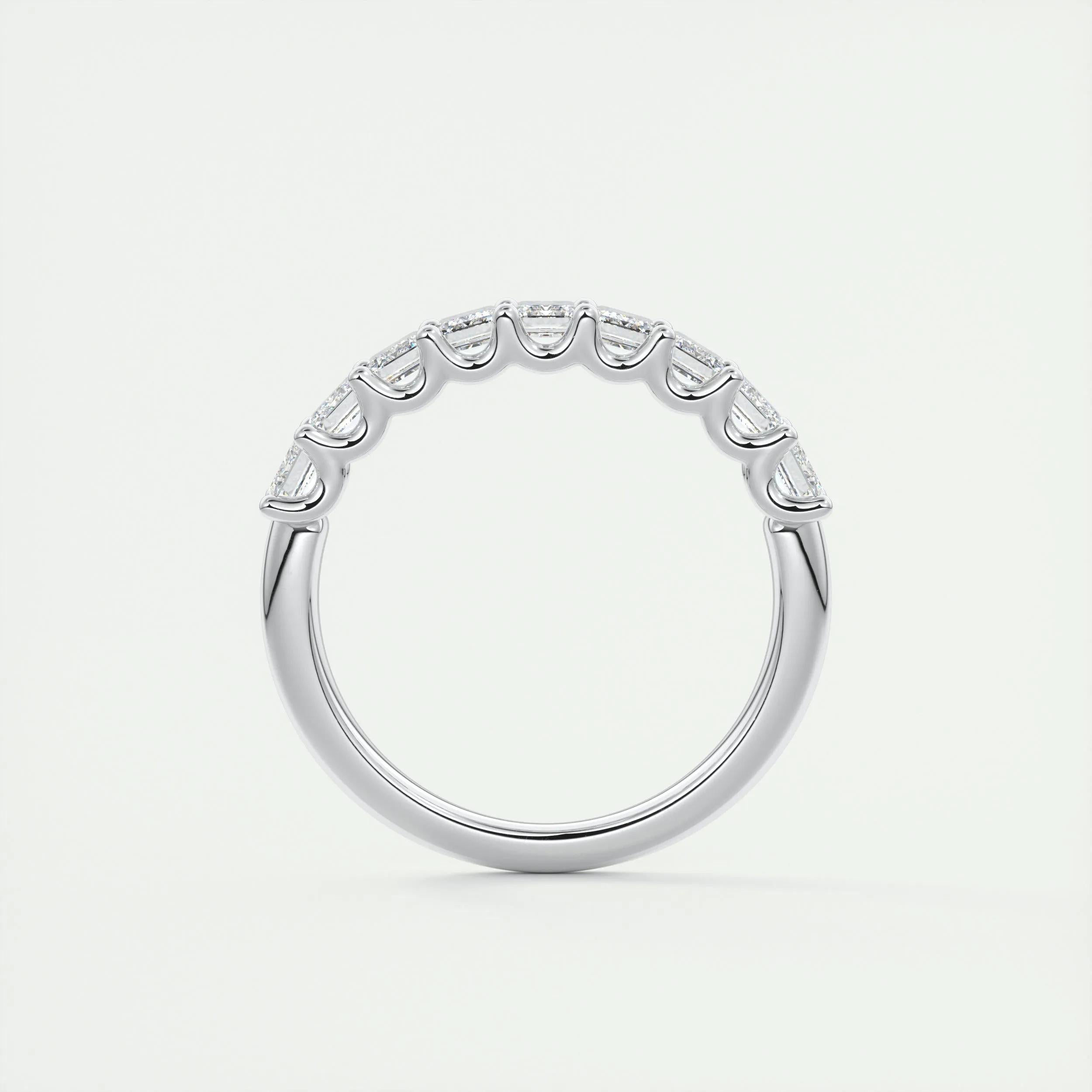 1.80 TCW Emerald CVD Diamond Half Eternity Wedding Band - Camila Brown