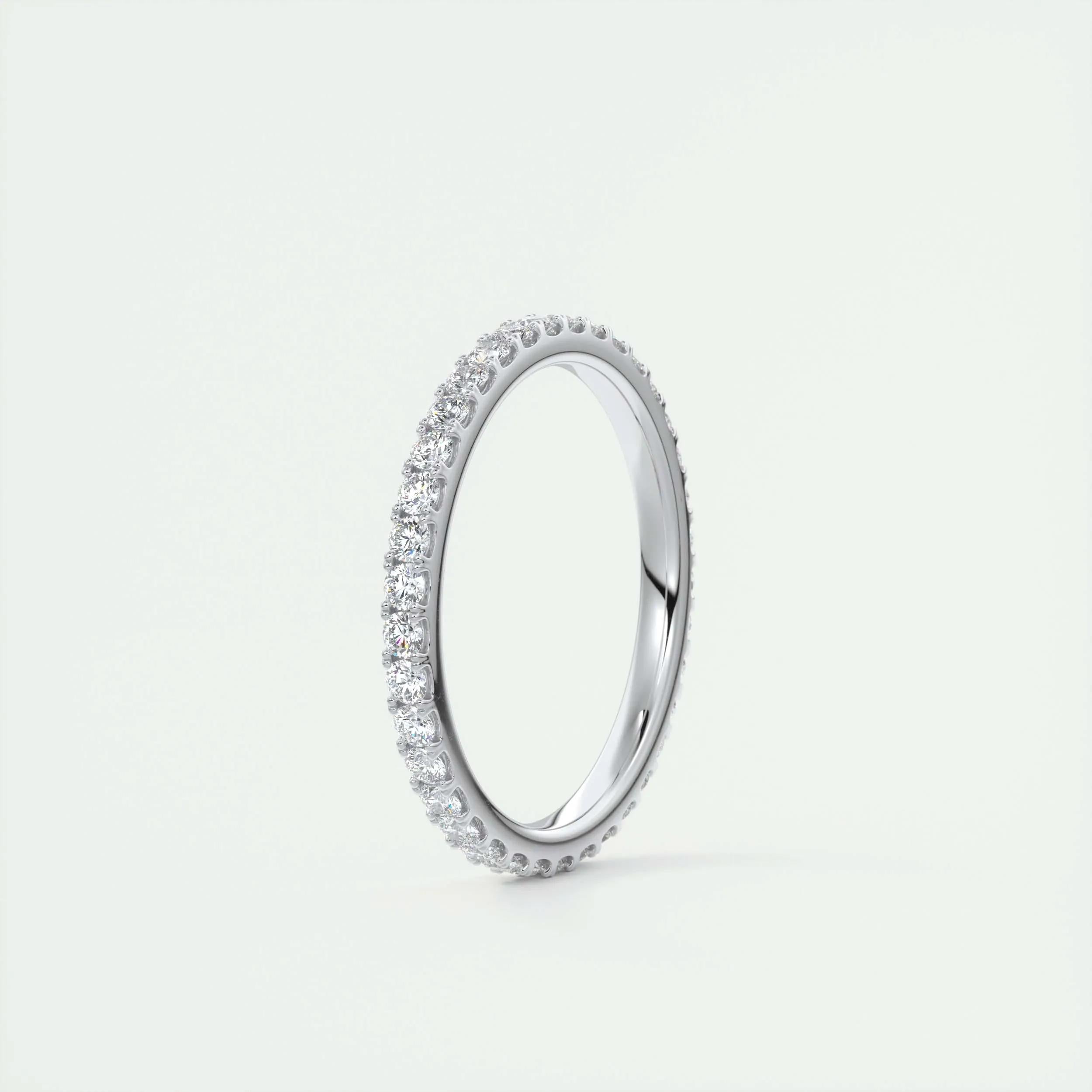 0.74 TCW Round CVD Diamond Full Eternity Wedding Band - Camila Brown