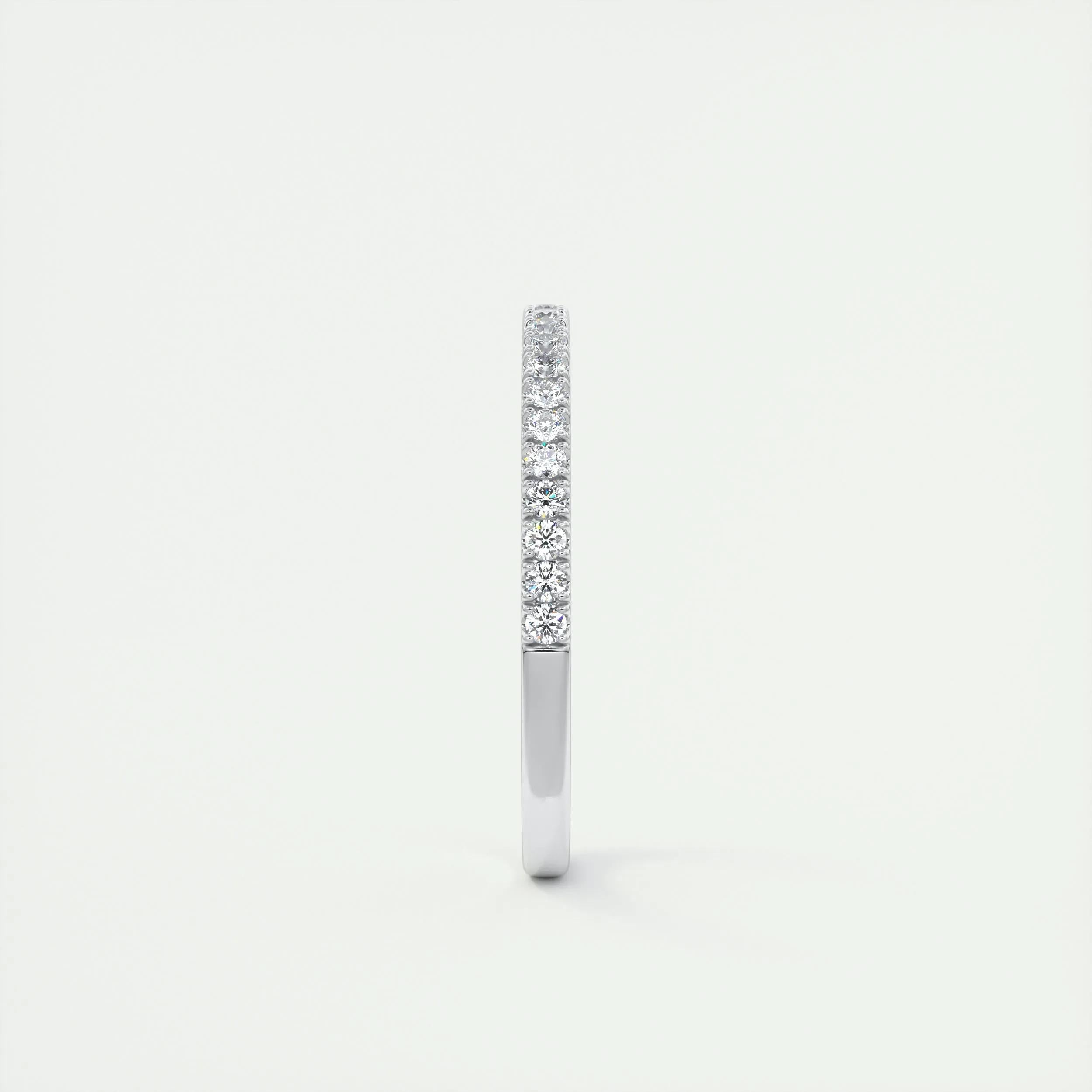 0.18 TCW Round CVD Diamond Half Eternity Wedding Band - Camila Brown