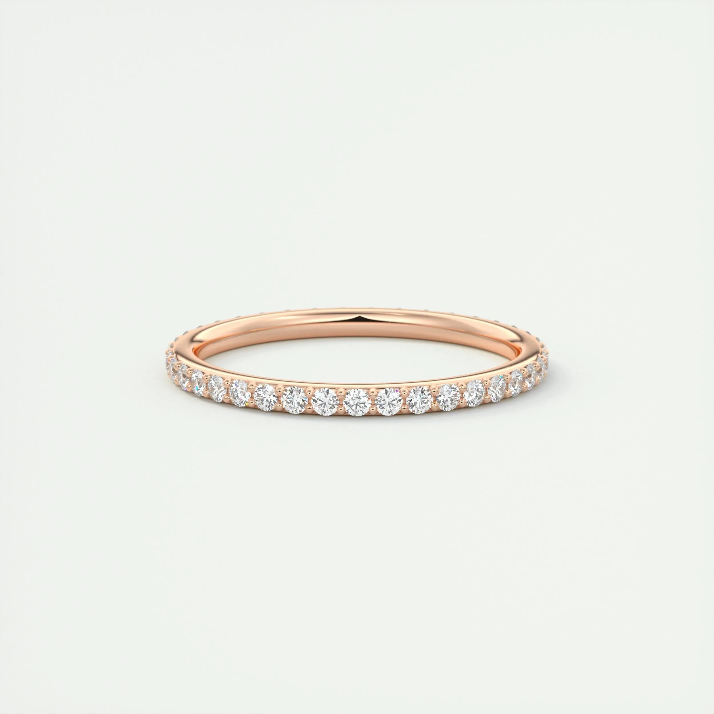 0.37 TCW Round CVD Diamond Full Eternity Wedding Band - Camila Brown