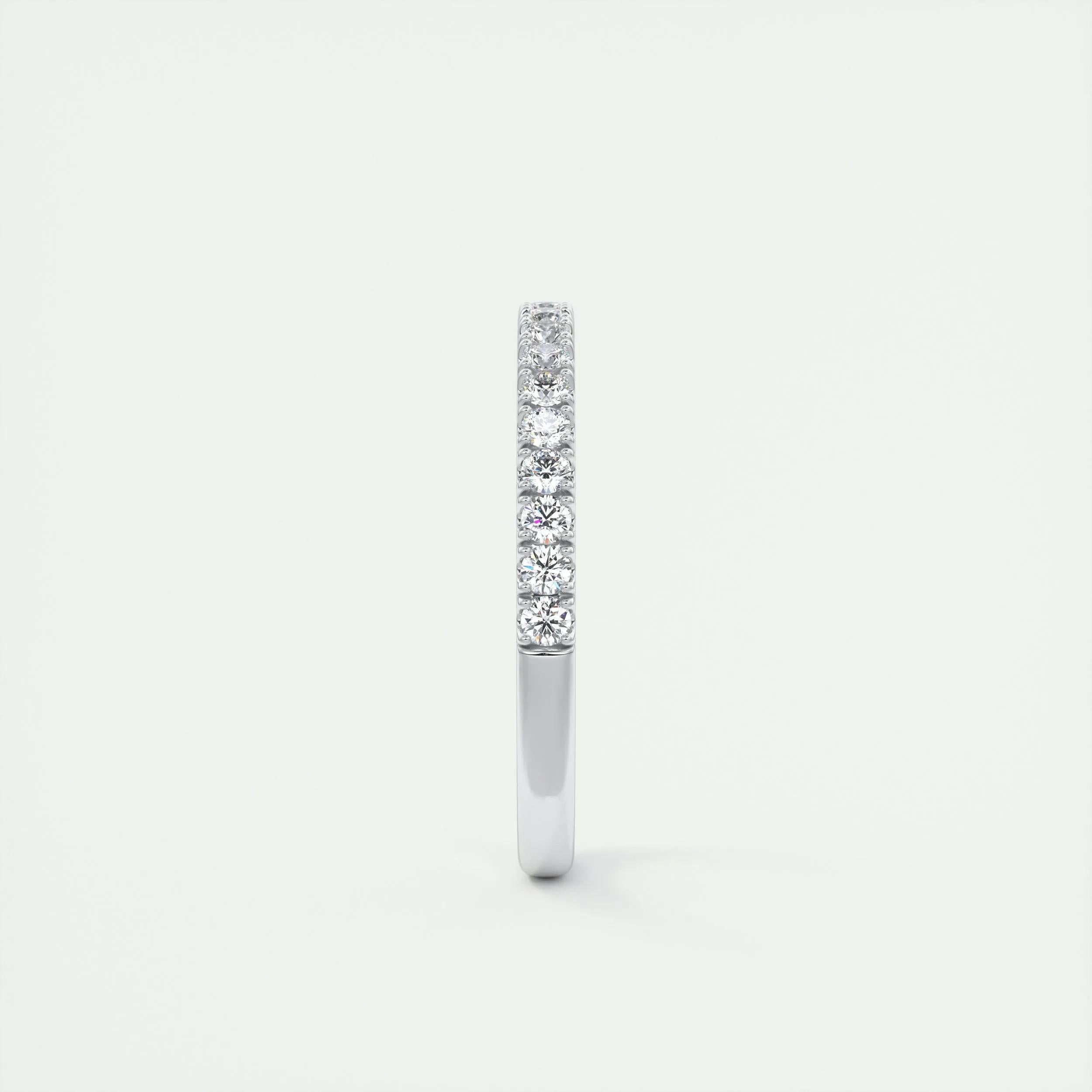 0.38 TCW Round CVD Diamond Half Eternity Wedding Band - Camila Brown