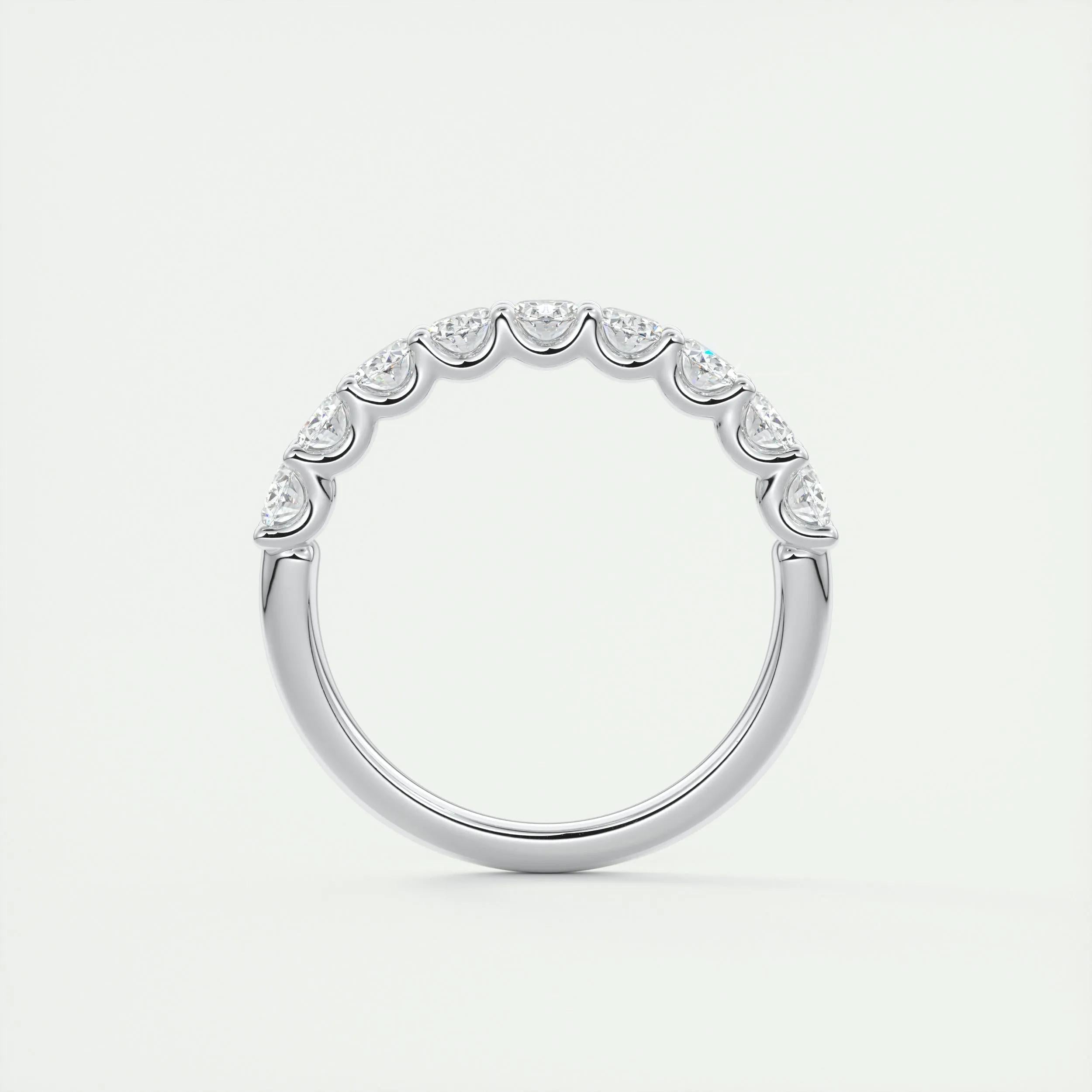 1.35 TCW Oval CVD Diamond Half Eternity Wedding Band - Camila Brown