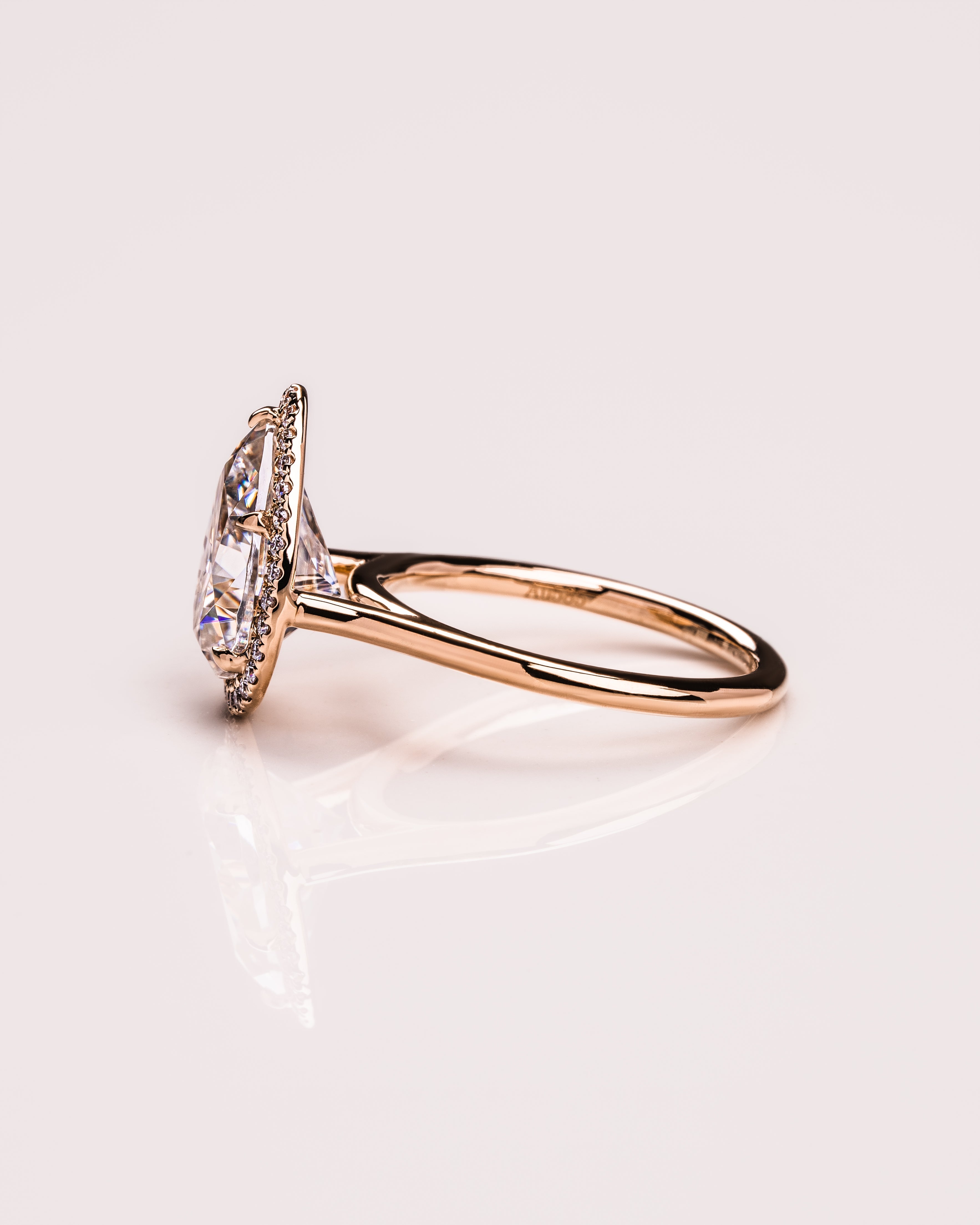 1.09-3.09 CT Pear E/VS1 CVD Diamond Halo Engagement Ring - Camila Brown
