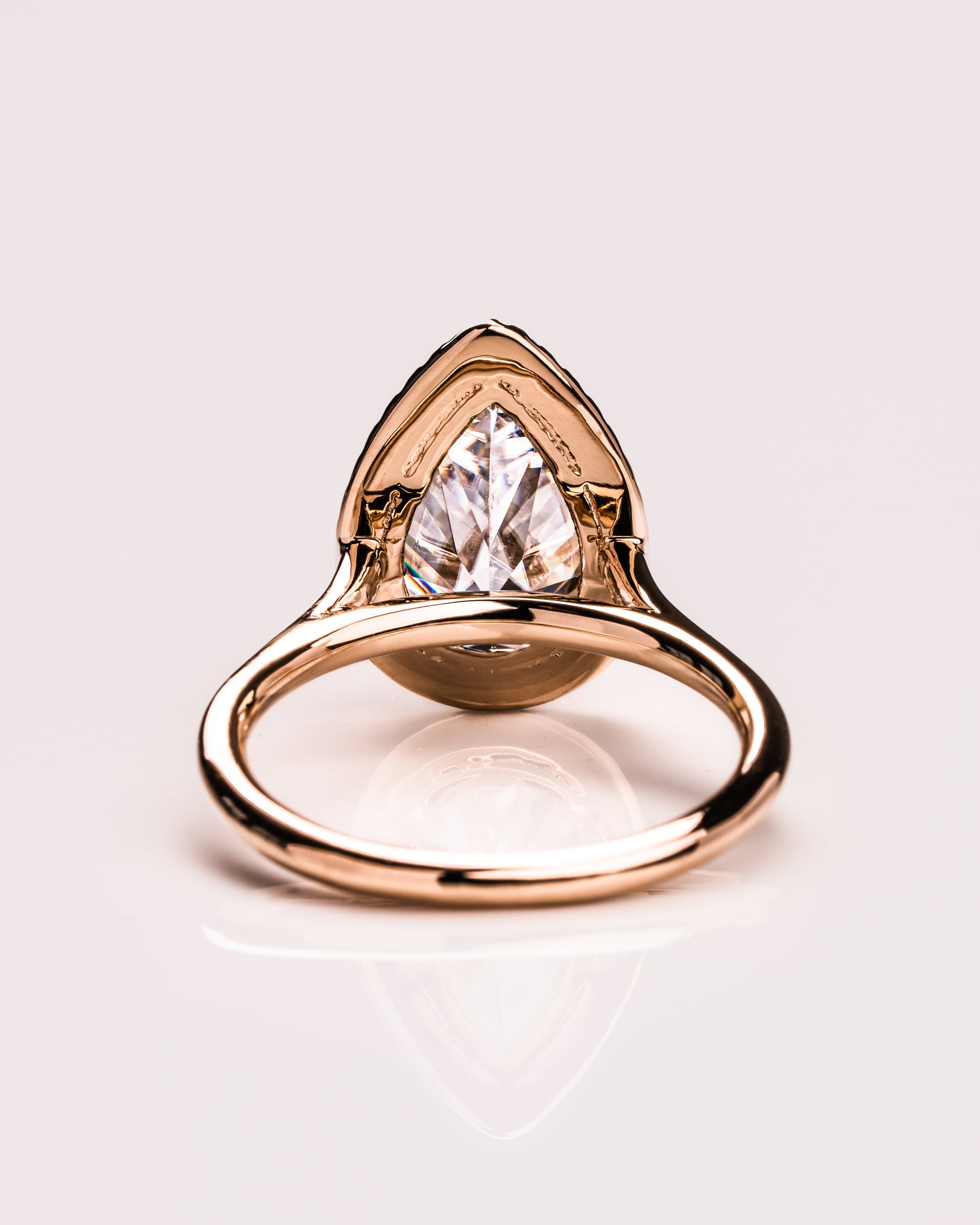 1.09-3.09 CT Pear E/VS1 CVD Diamond Halo Engagement Ring - Camila Brown