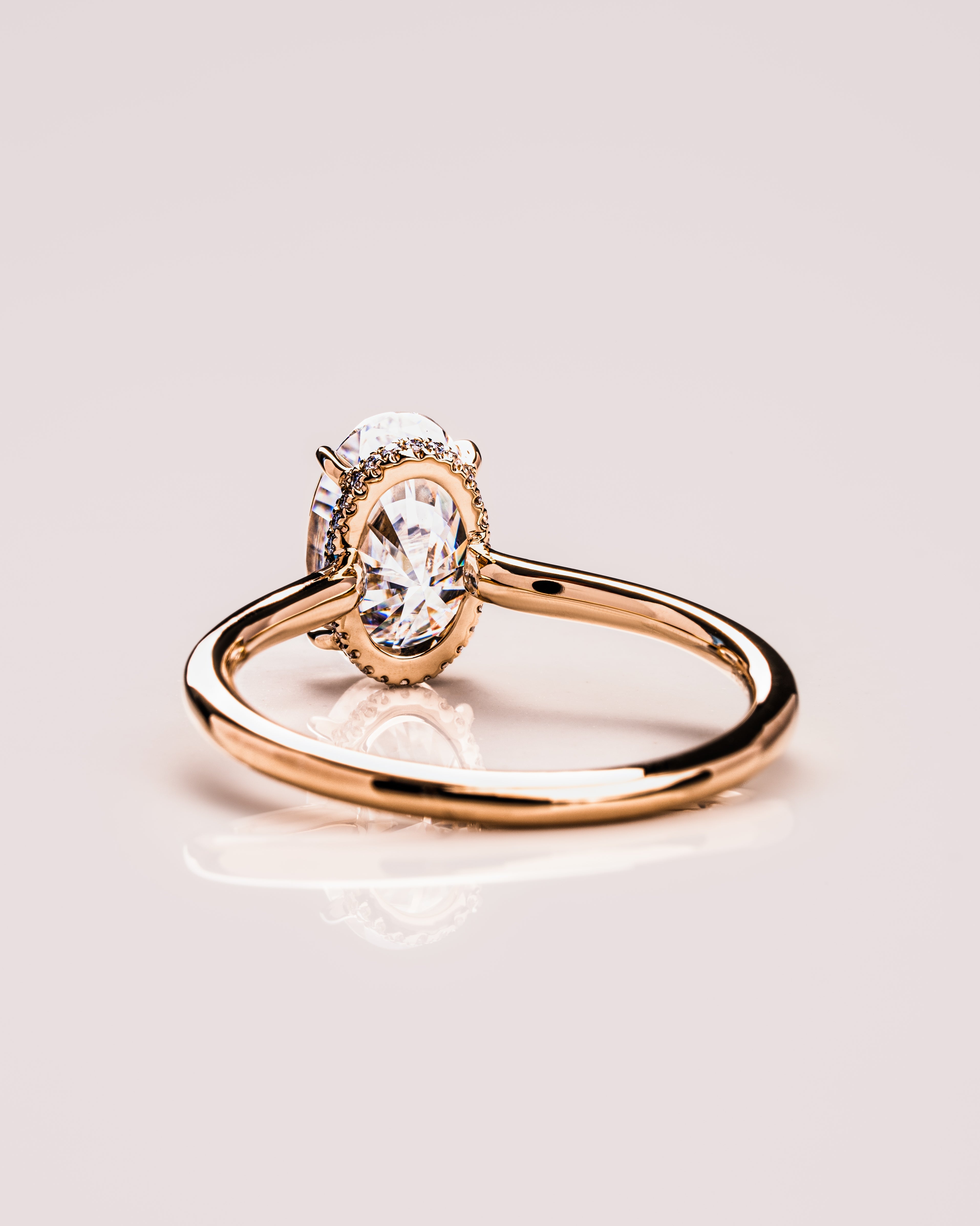 1.74 - 3.74 CT Oval F/VS1 CVD Diamond Hidden Halo Engagement Ring - Camila Brown