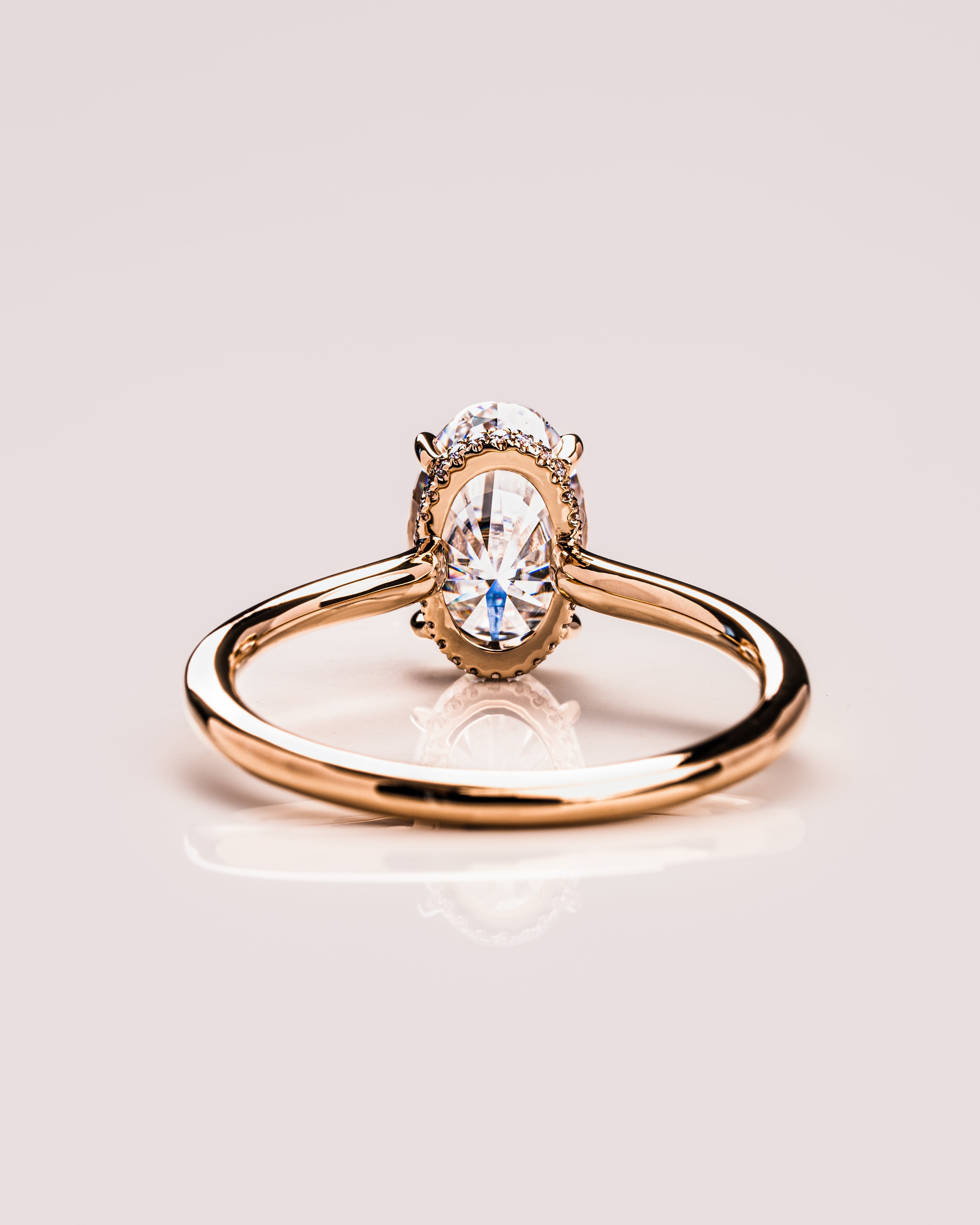 1.74 - 3.74 CT Oval F/VS1 CVD Diamond Hidden Halo Engagement Ring - Camila Brown