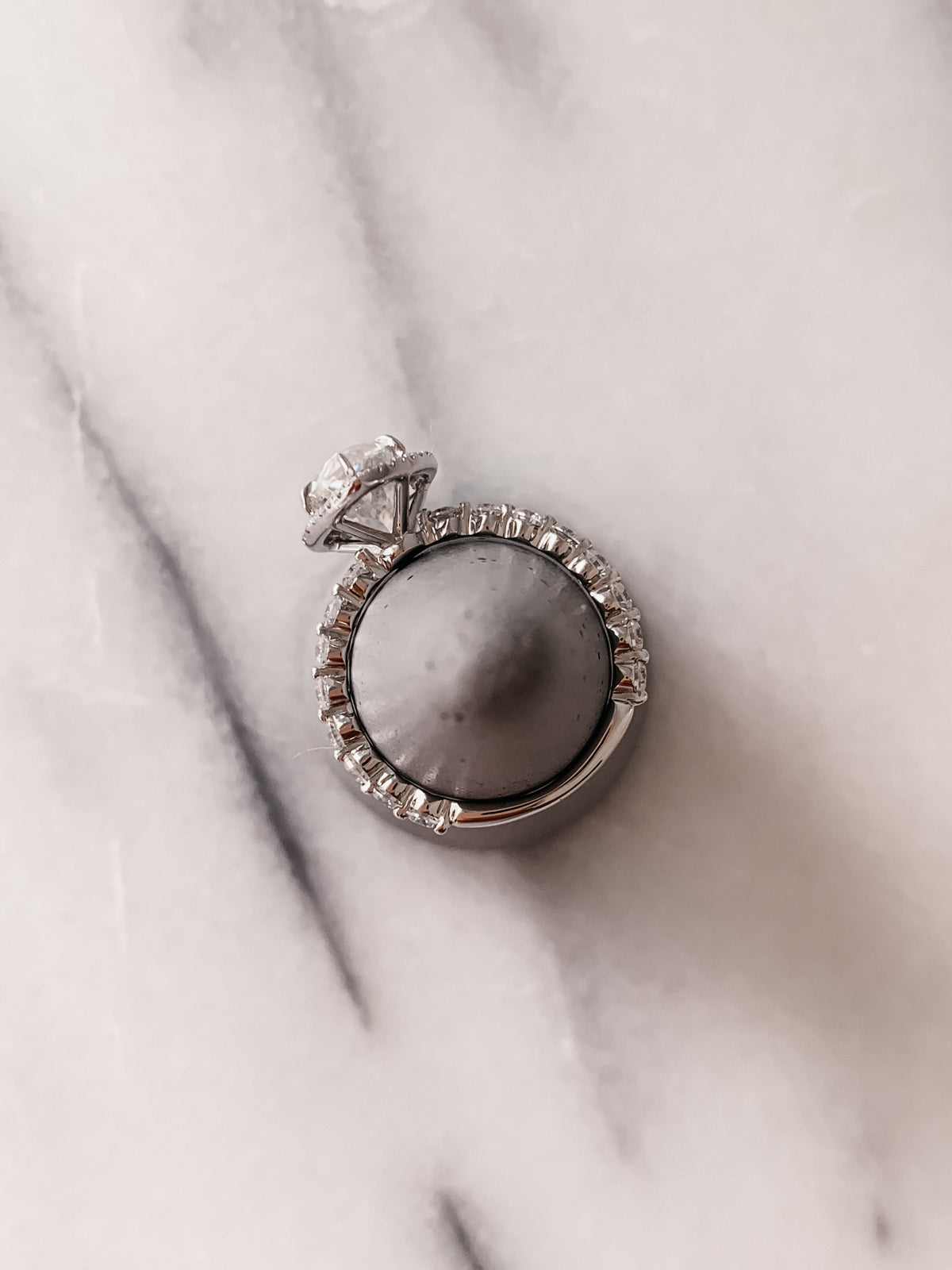 1.93 CT Pear F/VS2 CVD Diamnd Halo Pave Setting Engagement Ring - Camila Brown