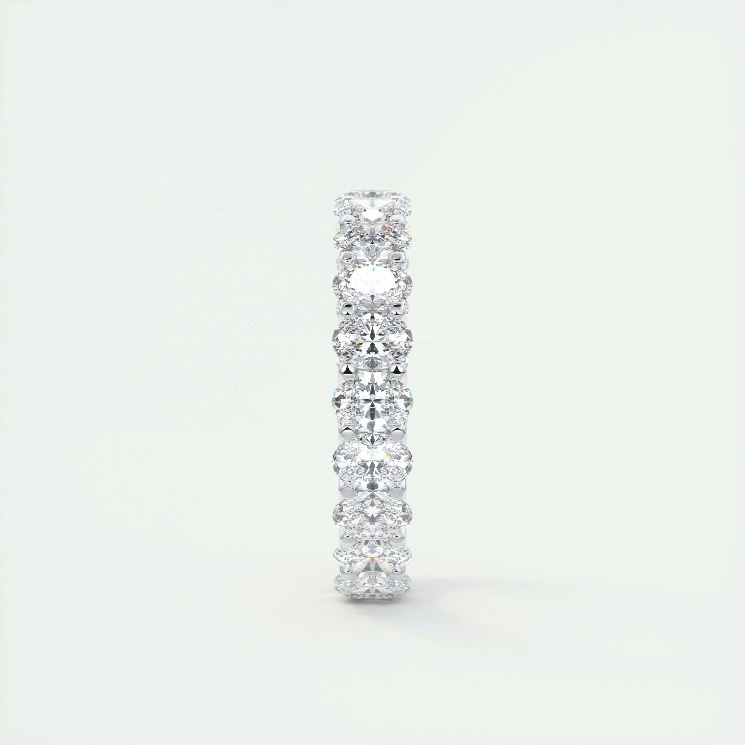 3.15 TCW Oval CVD Diamond Full Eternity Wedding Band - Camila Brown