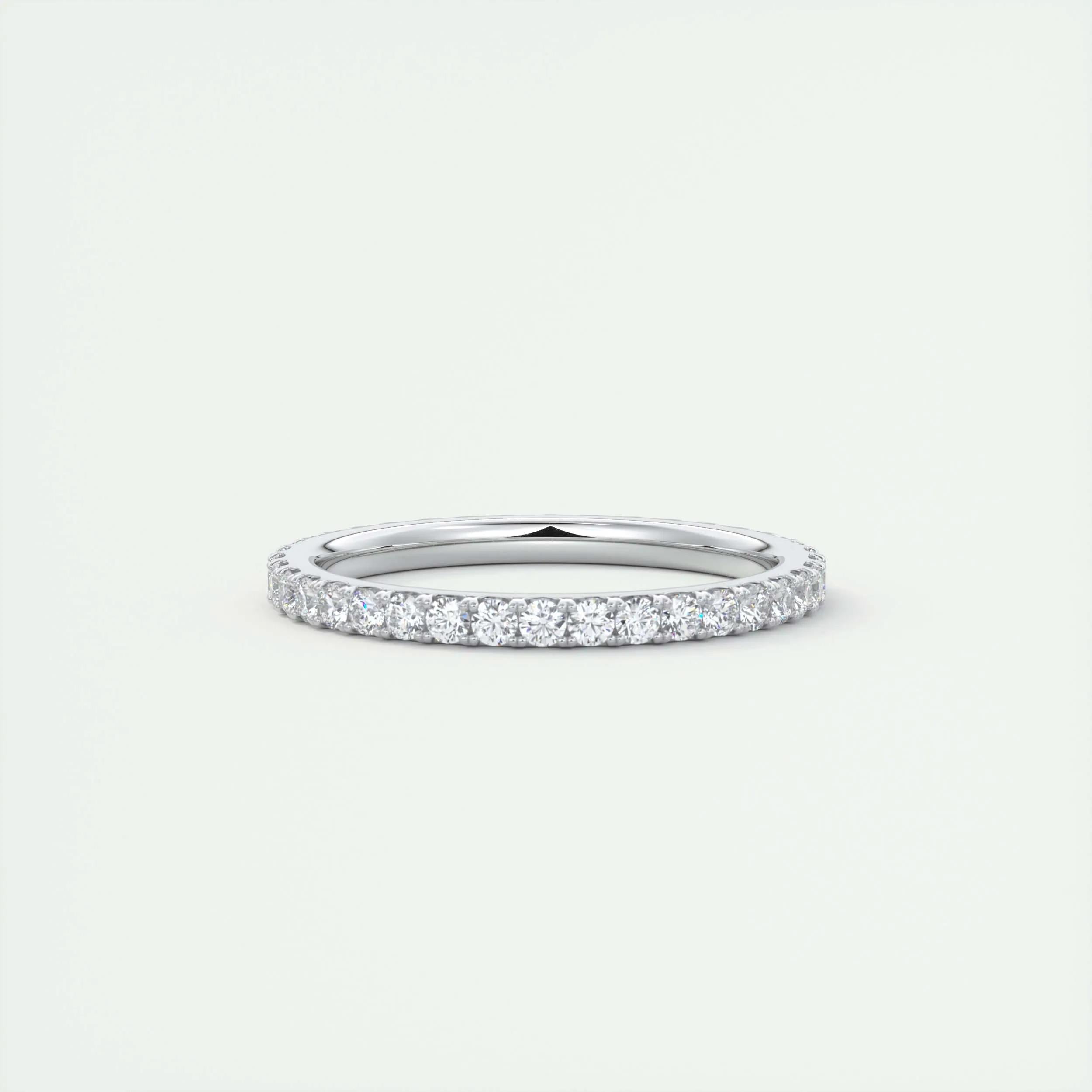 0.74 TCW Round CVD Diamond Full Eternity Wedding Band - Camila Brown