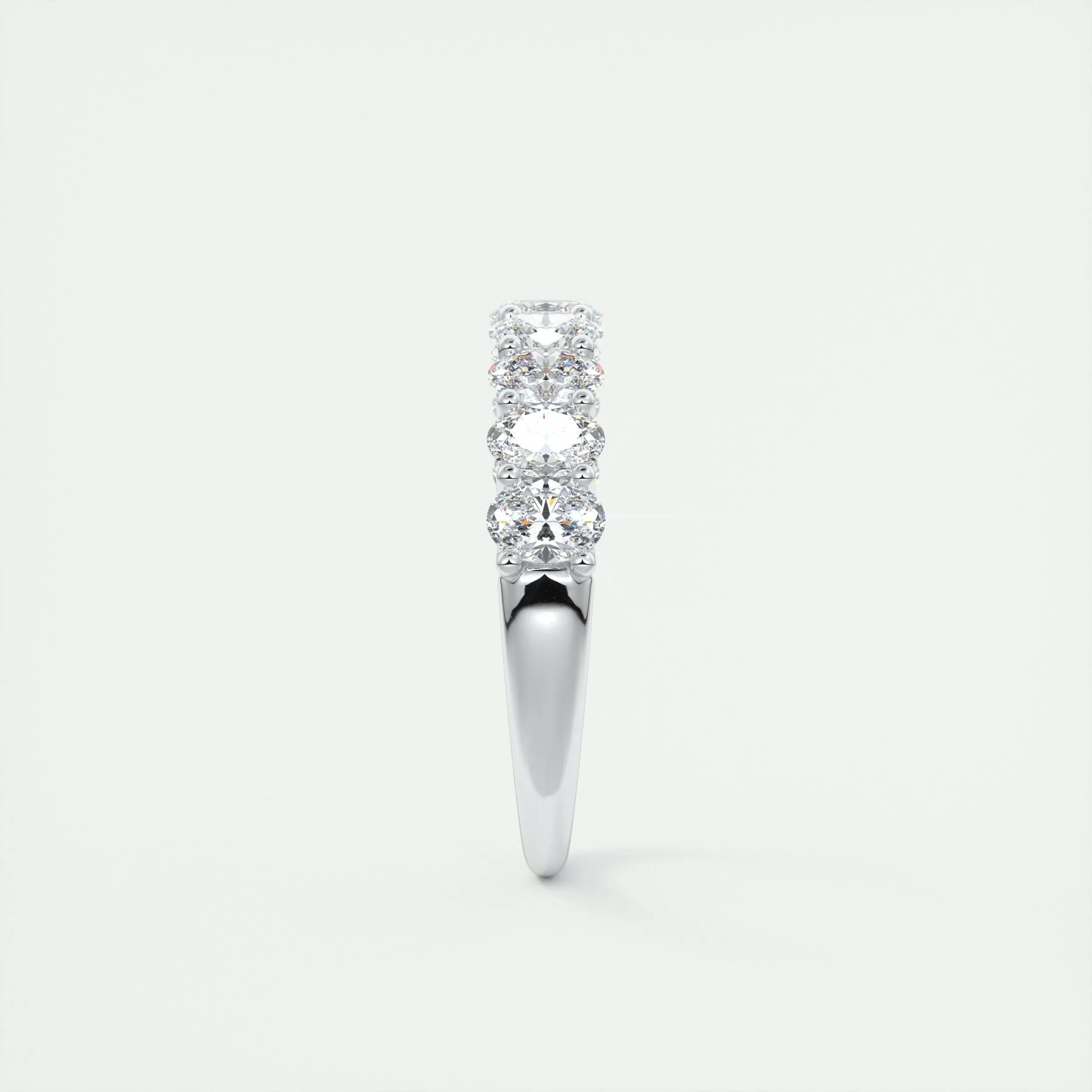 1.35 TCW Oval CVD Diamond Half Eternity Wedding Band - Camila Brown