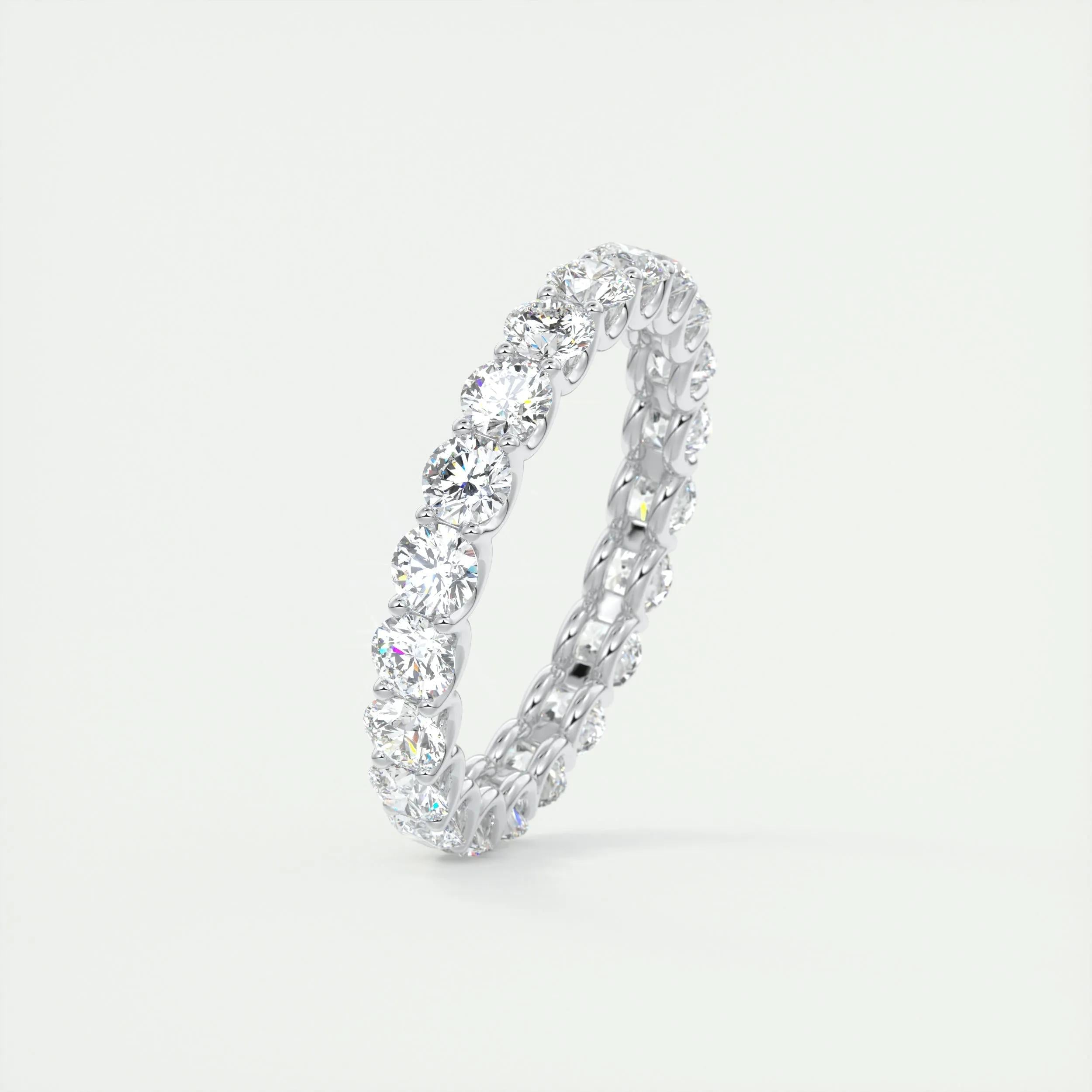 2.1 TCW Round CVD Diamond Full Eternity Wedding Band - Camila Brown