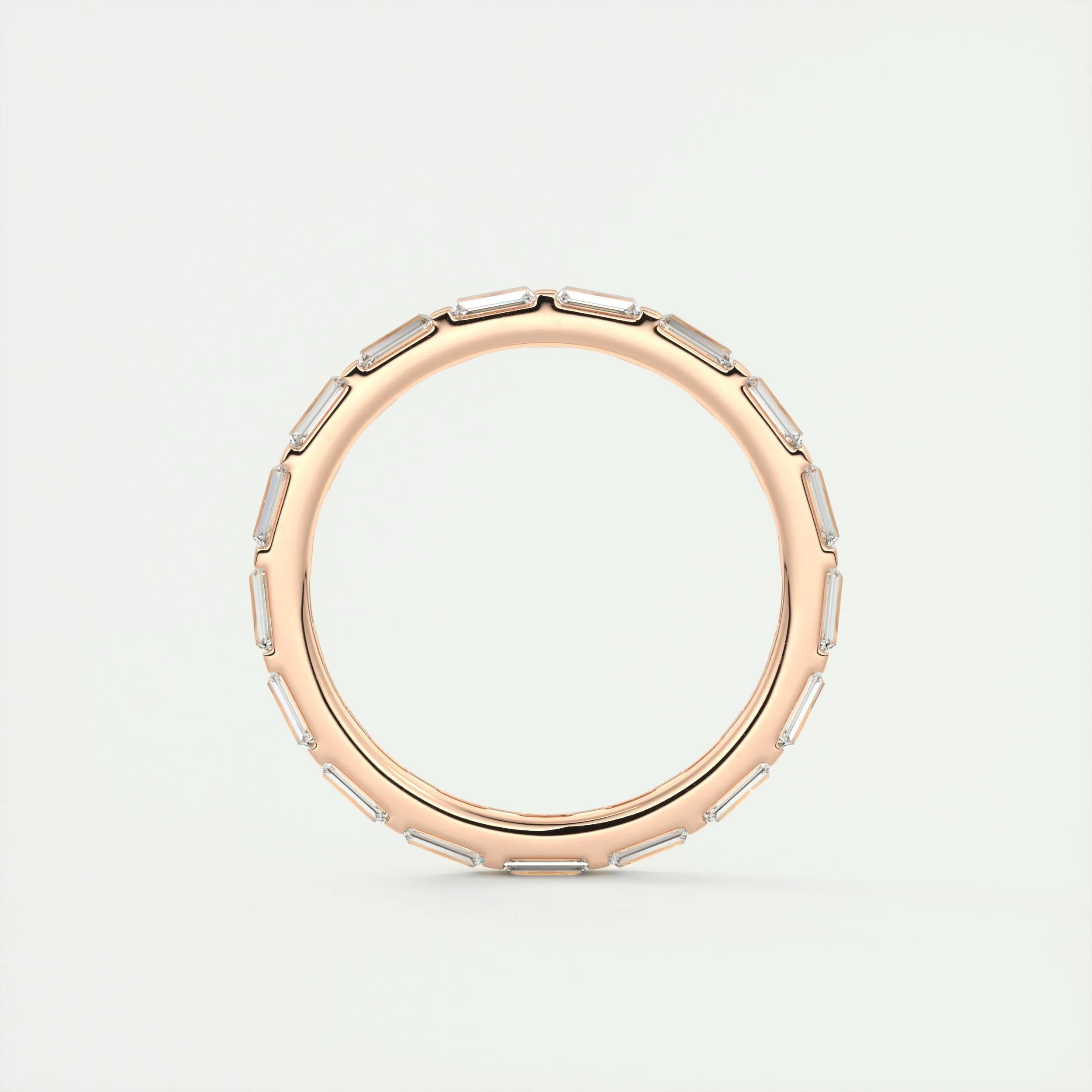 1.02 TCW Baguette CVD Diamond Bar Wedding Band - Camila Brown