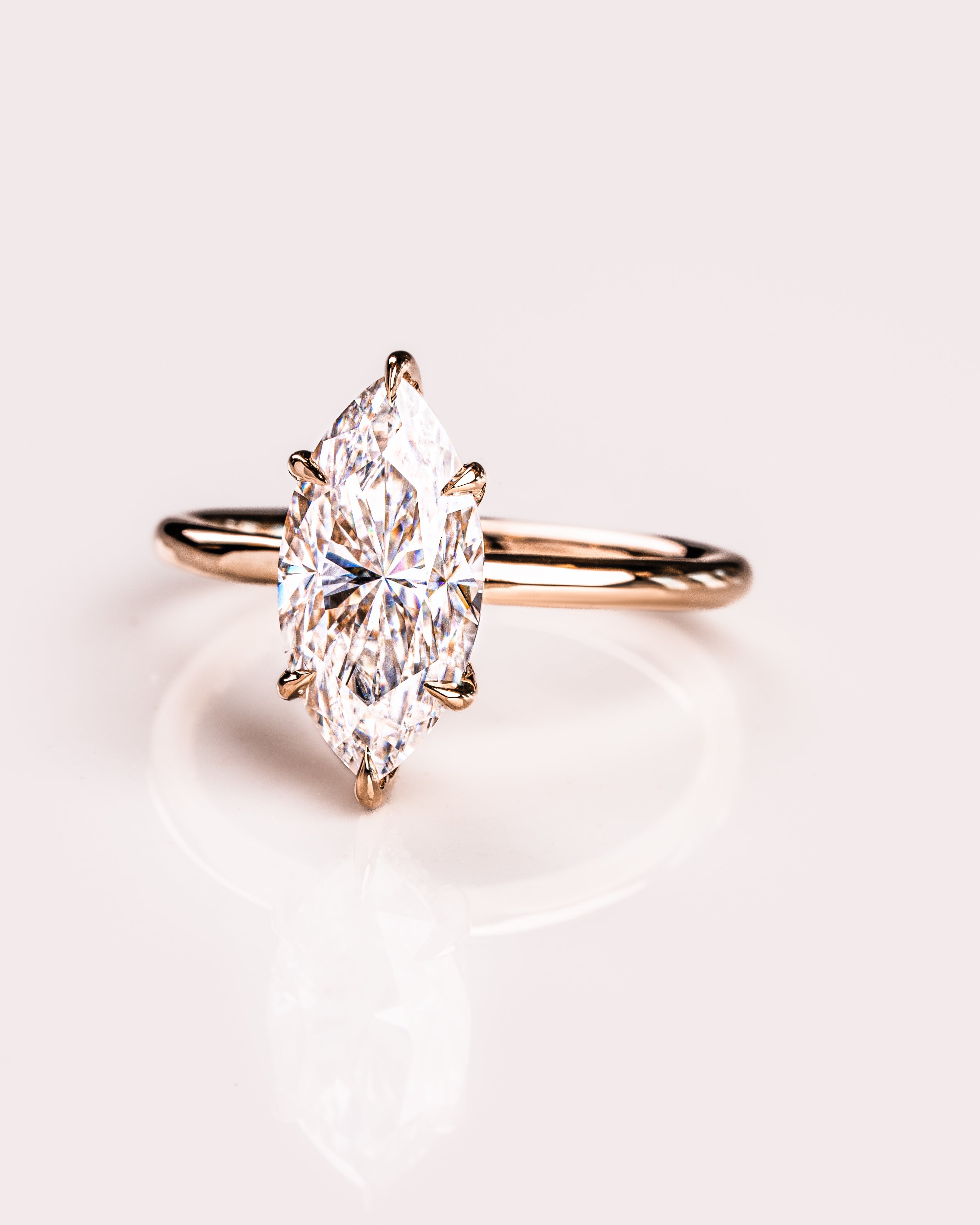 1.56 -3.56 CT Marquise E/VS2 CVD Diamond Hidden Halo Engagement Ring - Camila Brown