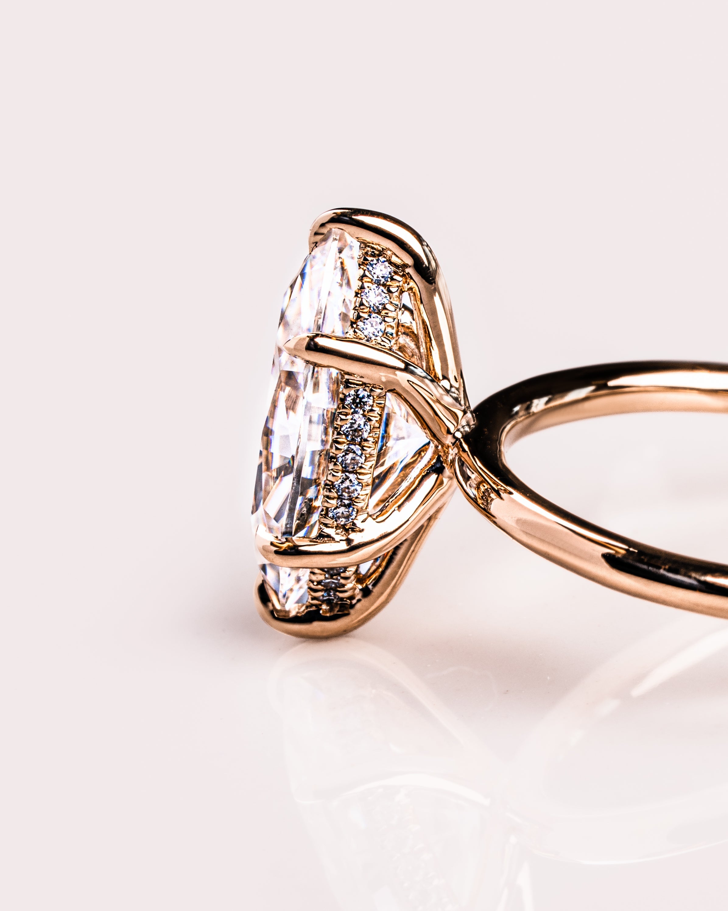 1.56 -3.56 CT Marquise E/VS2 CVD Diamond Hidden Halo Engagement Ring - Camila Brown