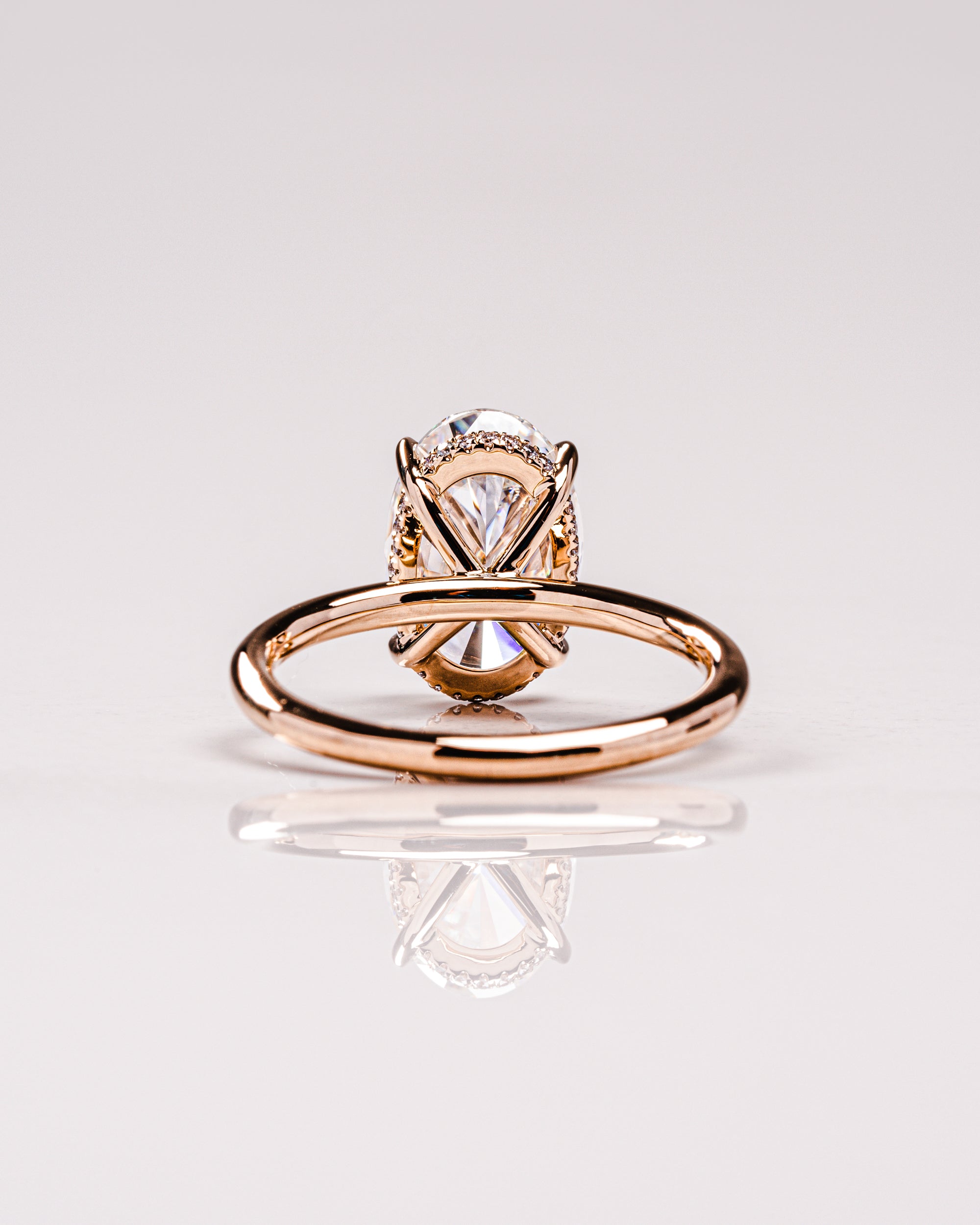 2.0 - 4.0 CT Oval F/VS1 CVD Diamond Hidden Halo Engagement Ring - Camila Brown