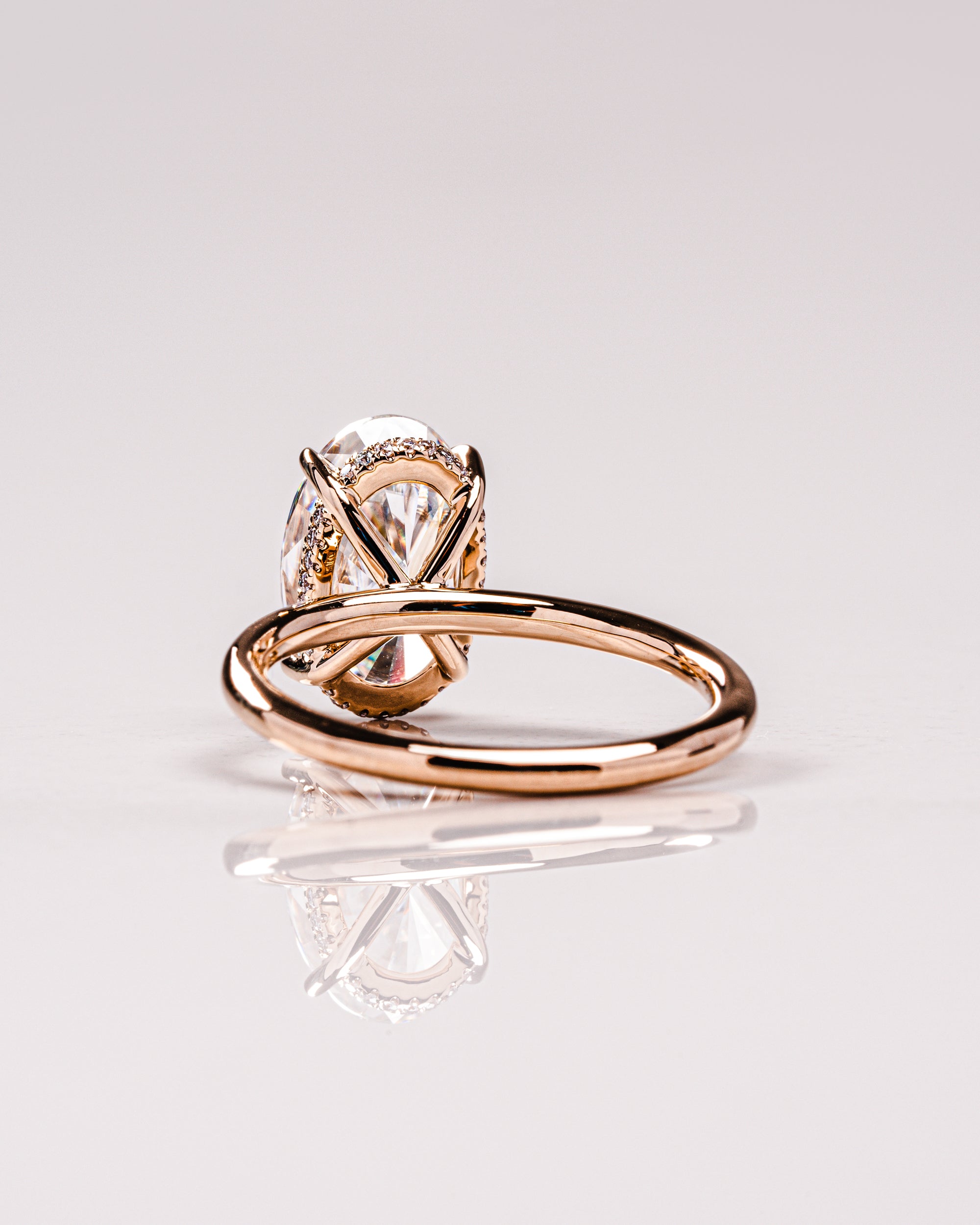 2.0 - 4.0 CT Oval F/VS1 CVD Diamond Hidden Halo Engagement Ring - Camila Brown