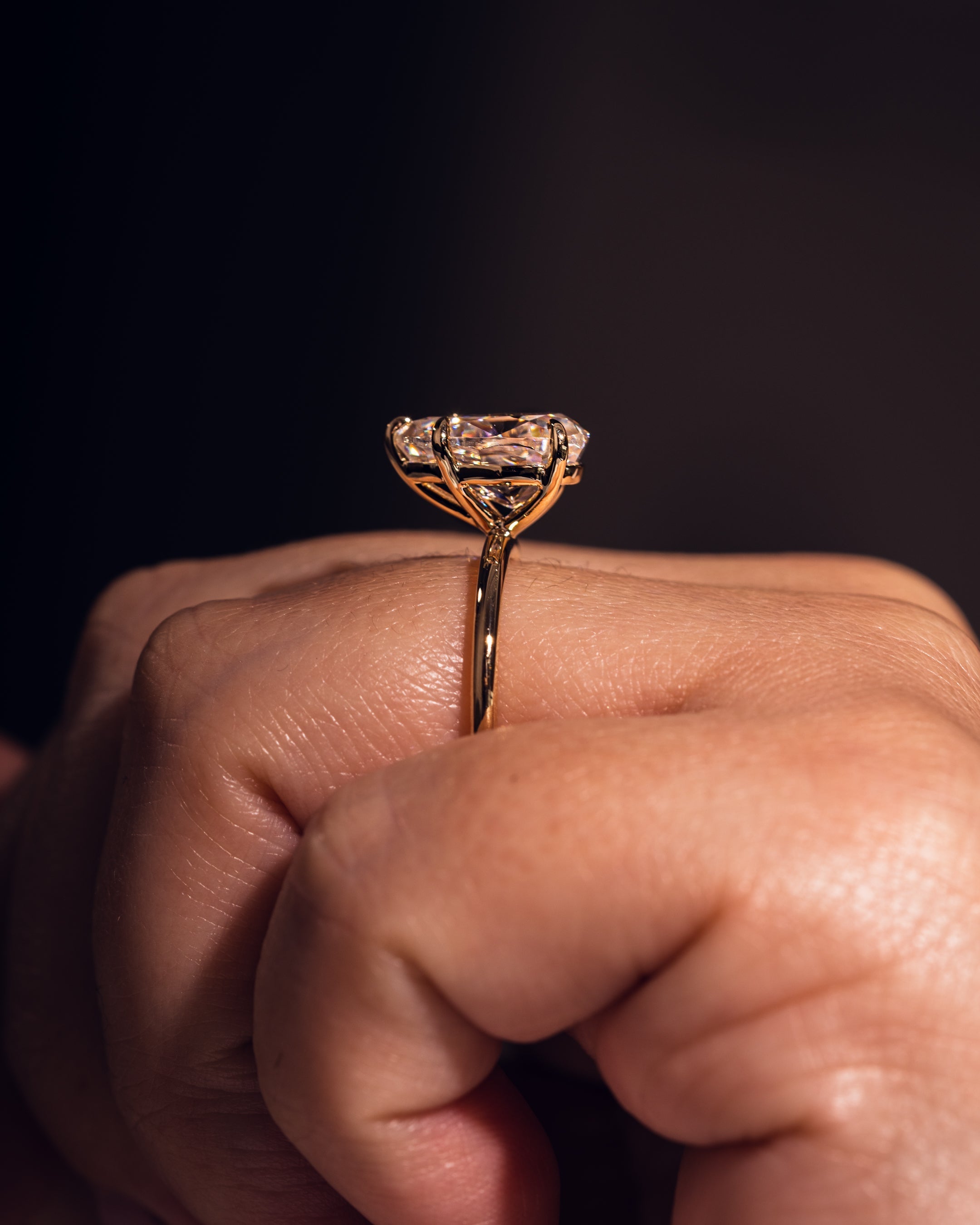 1.09-3.09 CT Pear F/VS1 CVD Diamond Solitaire Engagement Ring - Camila Brown