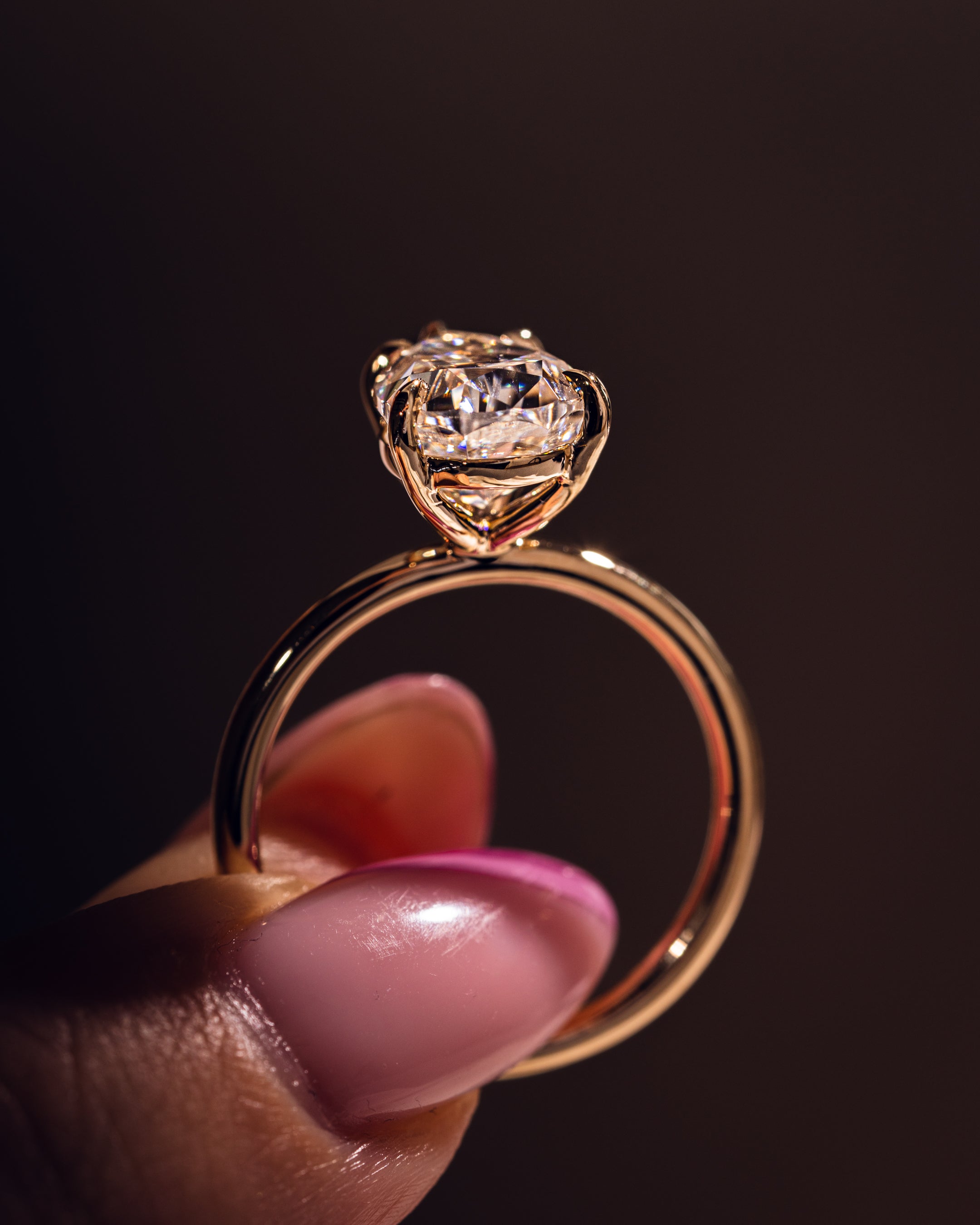 1.09-3.09 CT Pear F/VS1 CVD Diamond Solitaire Engagement Ring - Camila Brown