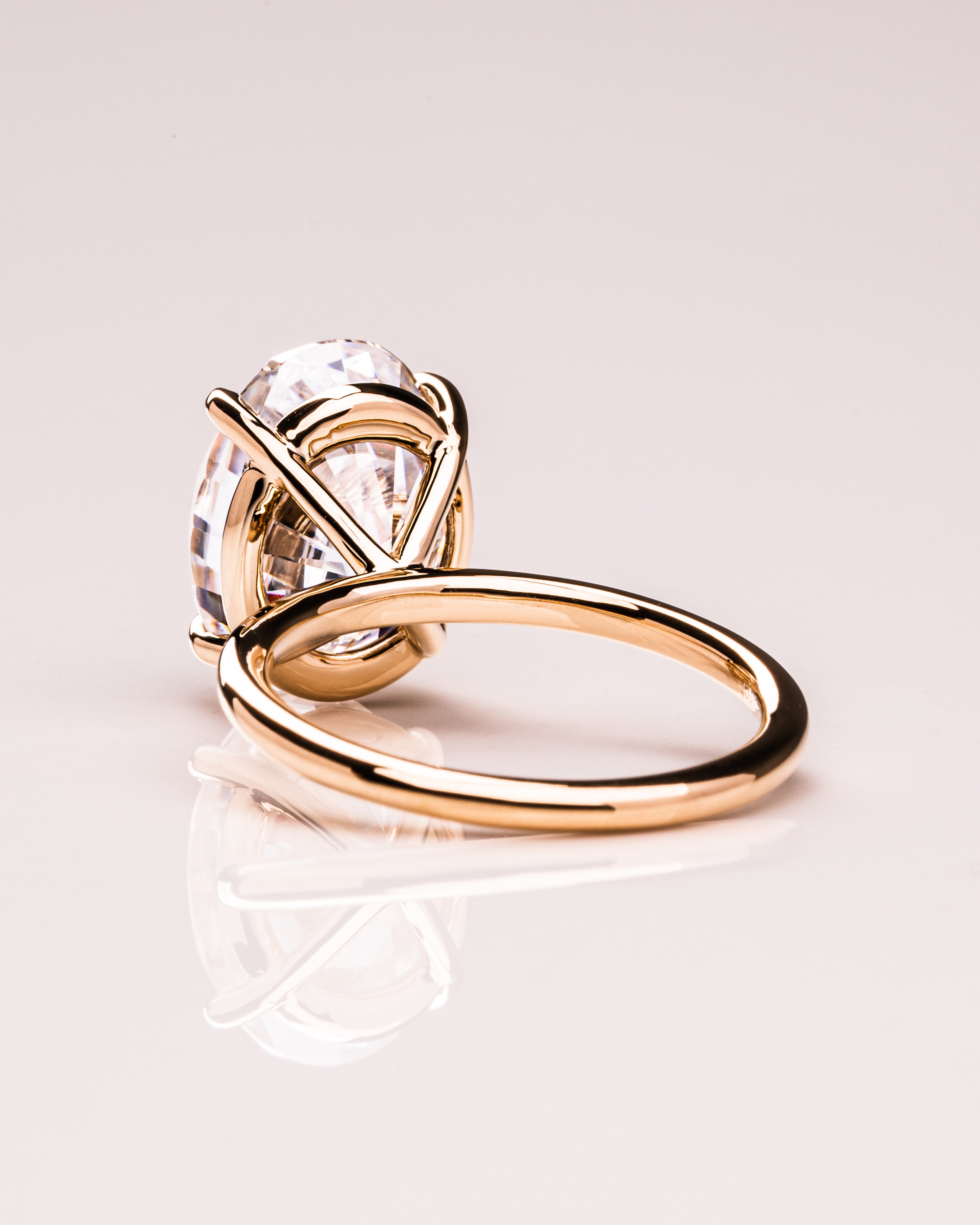 3.18 - 5.18 CT Oval F/VS1 CVD Diamond Solitaire Engagement Ring - Camila Brown