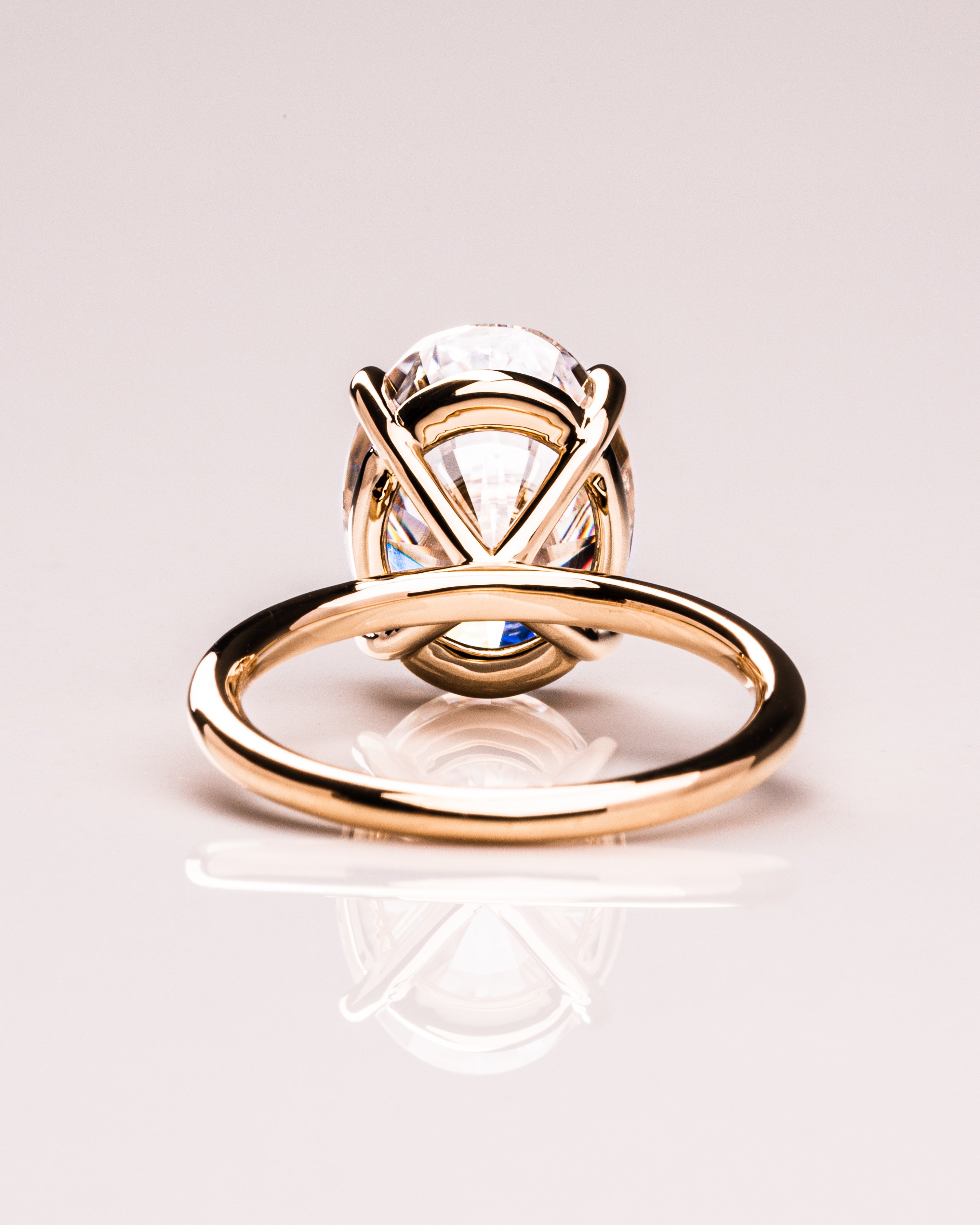 3.18 - 5.18 CT Oval F/VS1 CVD Diamond Solitaire Engagement Ring - Camila Brown