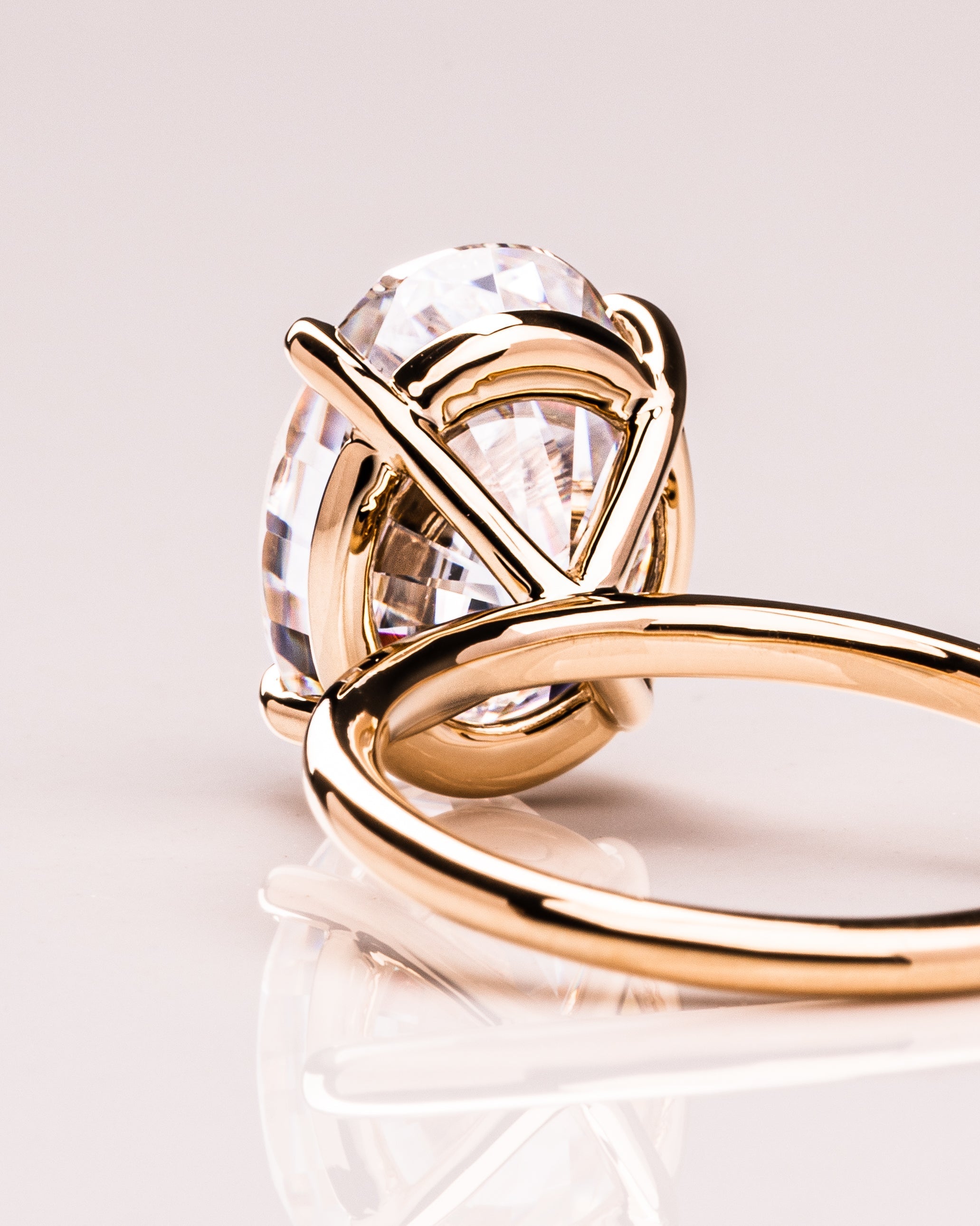 3.18 - 5.18 CT Oval F/VS1 CVD Diamond Solitaire Engagement Ring - Camila Brown