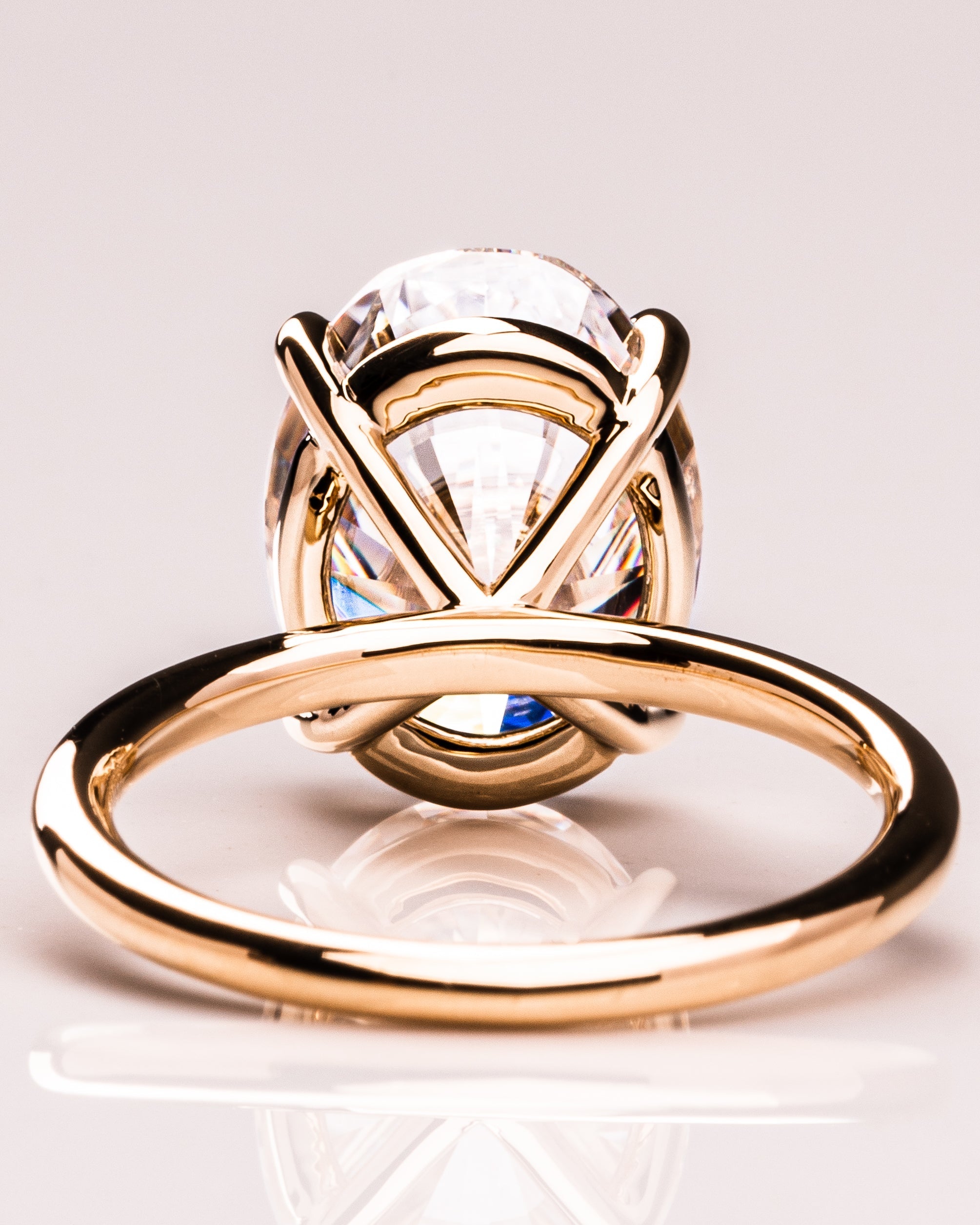 3.18 - 5.18 CT Oval F/VS1 CVD Diamond Solitaire Engagement Ring - Camila Brown