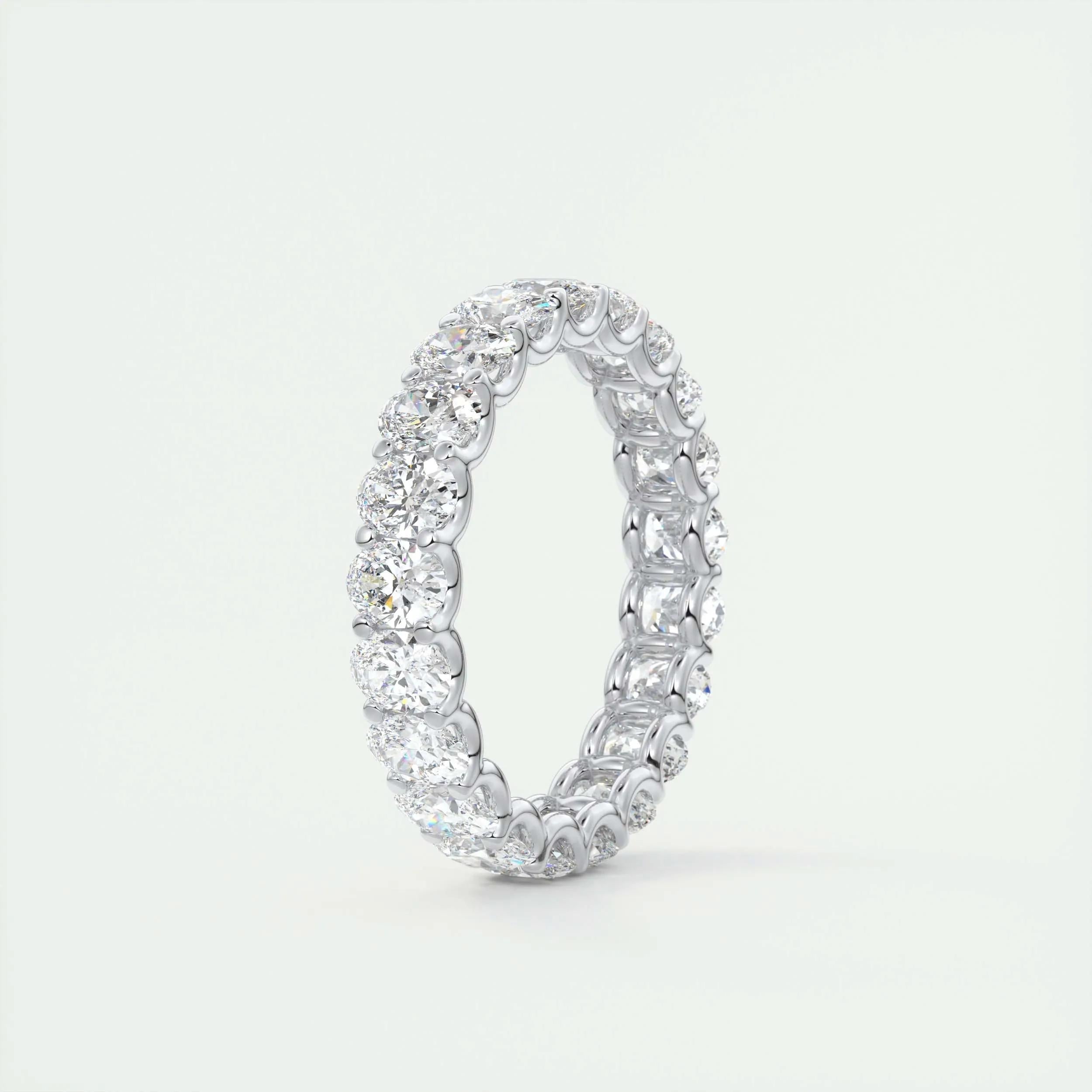 3.15 TCW Oval CVD Diamond Full Eternity Wedding Band - Camila Brown
