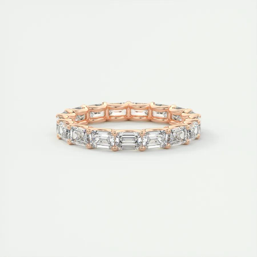 2.55 TCW Emerald CVD Diamond Full Eternity Wedding Band - Camila Brown
