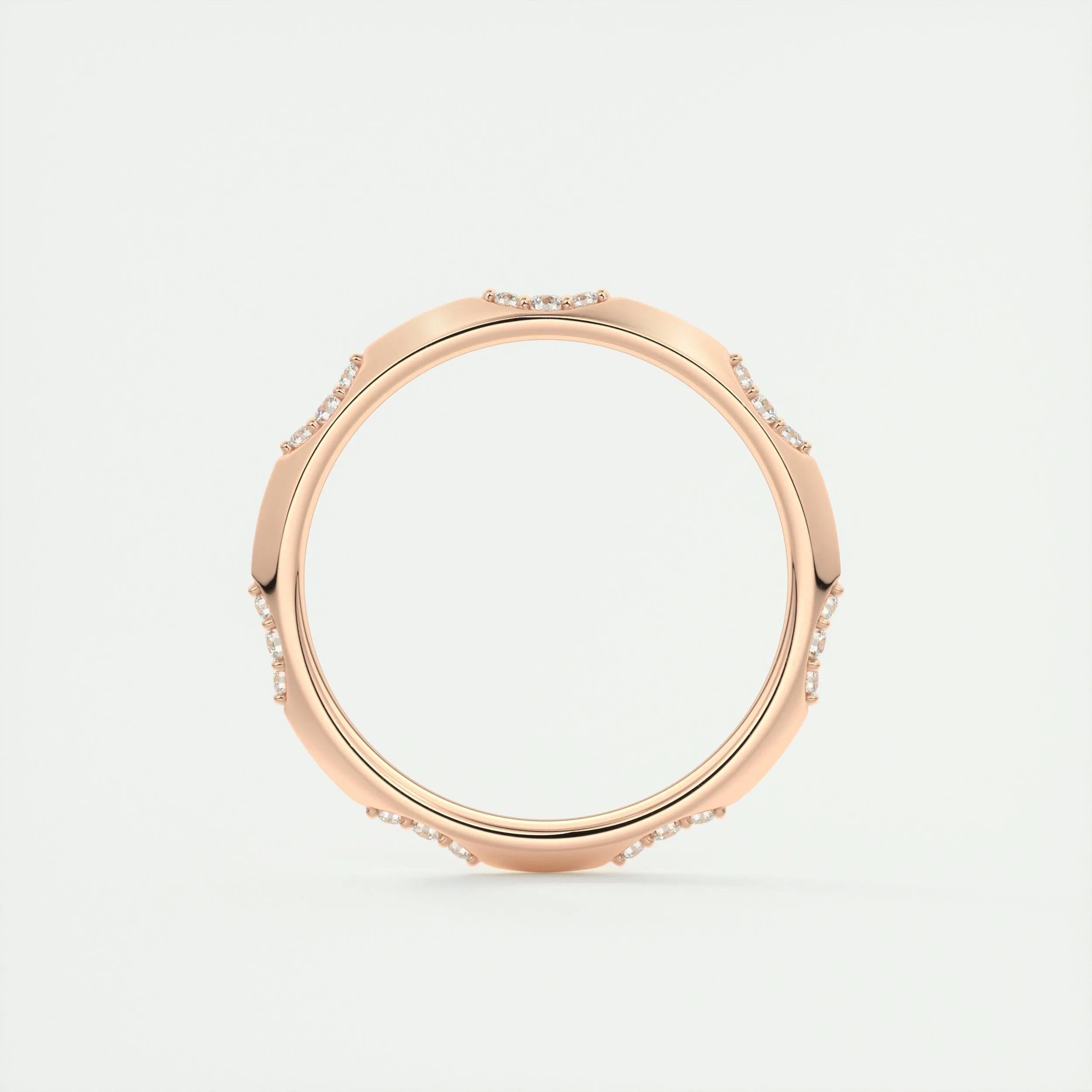 0.09 TCW Round CVD Diamond Flush Setting Wedding Band - Camila Brown