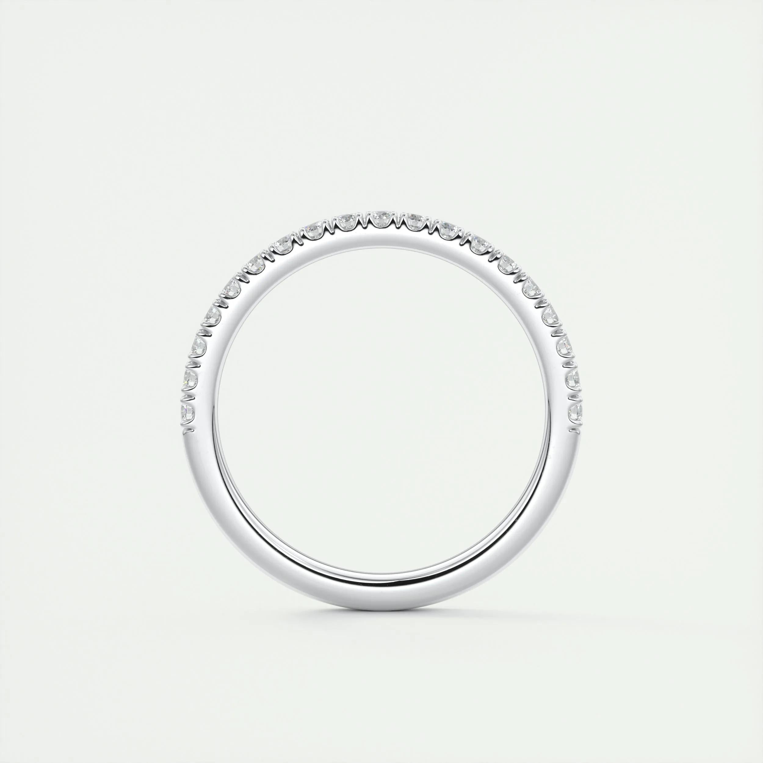 0.38 TCW Round CVD Diamond Half Eternity Wedding Band - Camila Brown