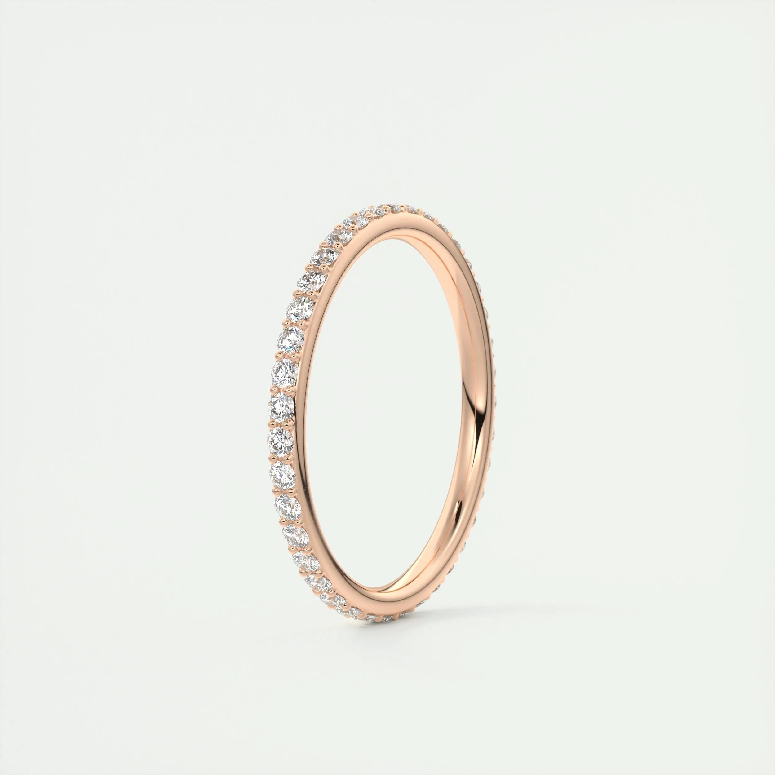0.37 TCW Round CVD Diamond Full Eternity Wedding Band - Camila Brown