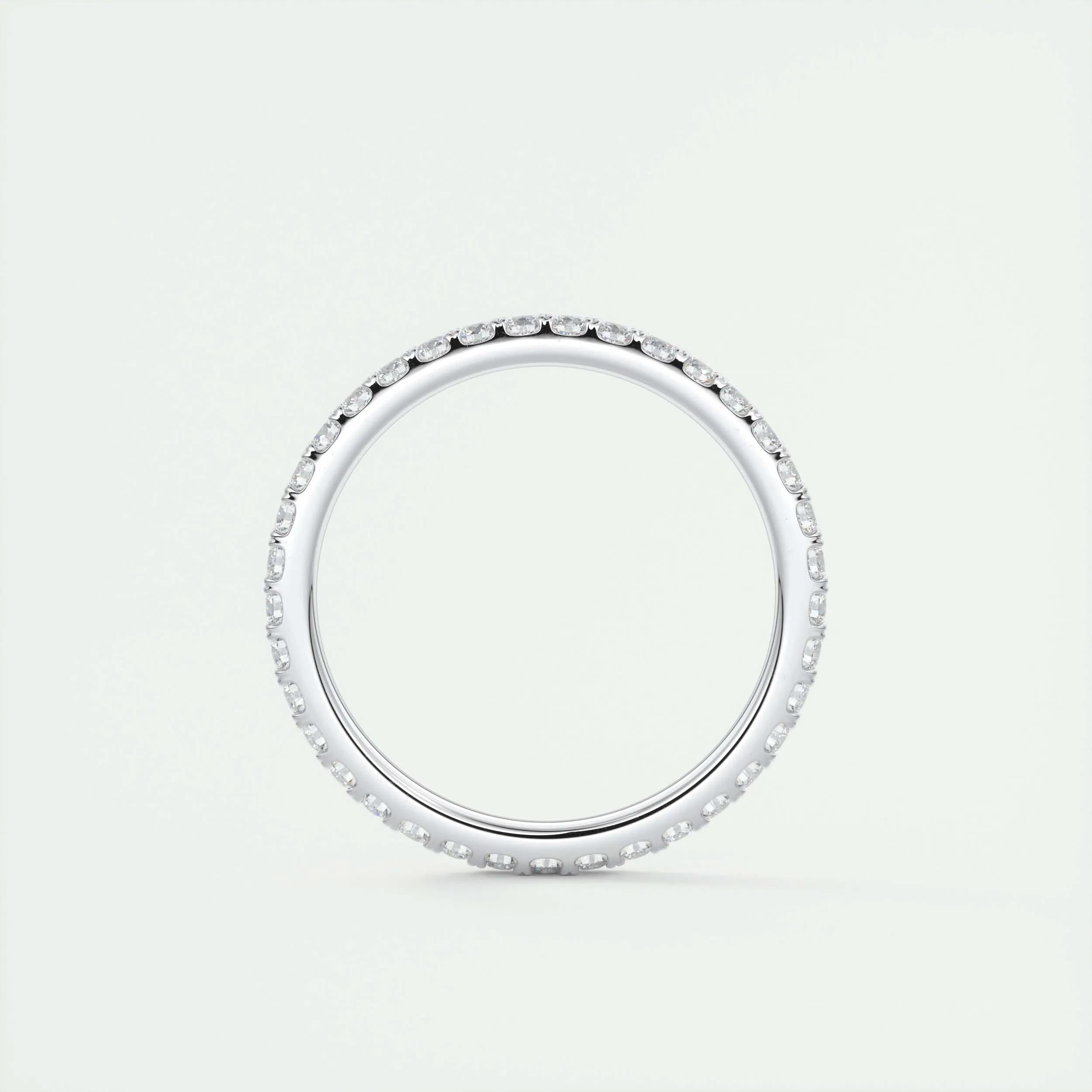 0.74 TCW Round CVD Diamond Full Eternity Wedding Band - Camila Brown