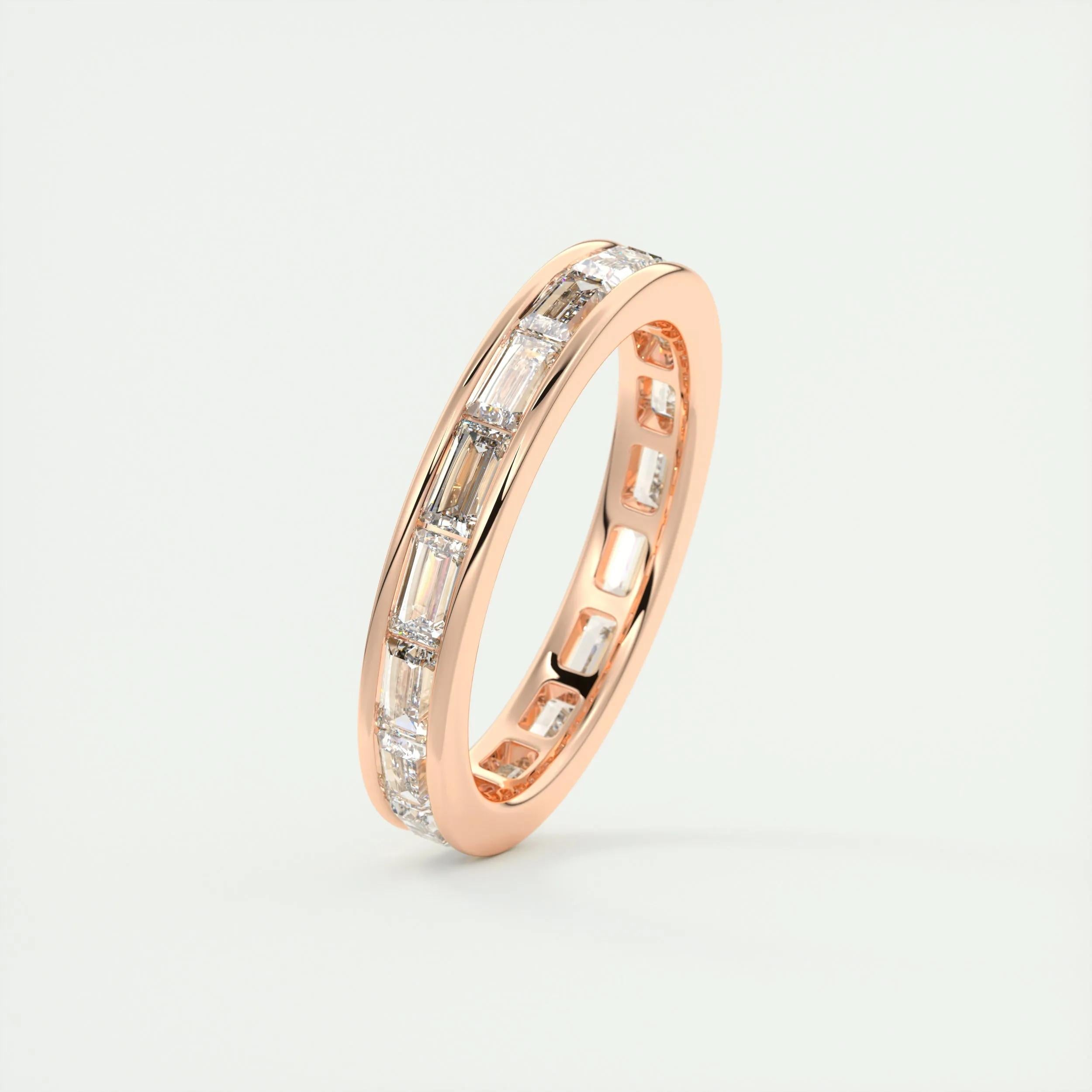 1.87 TCW Baguette CVD Diamond Chhanle Setting Wedding Band - Camila Brown